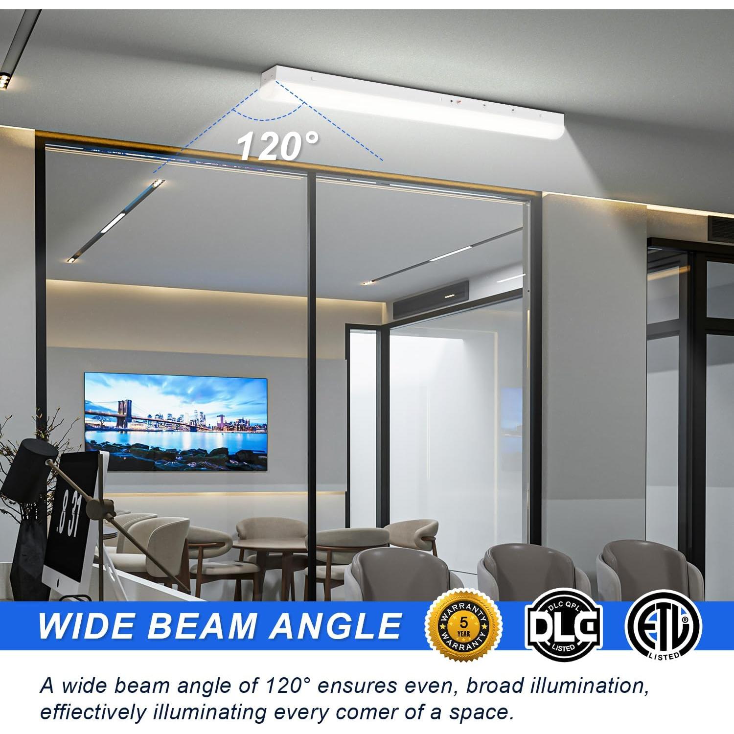 Luces de tira LED 4 pies regulables 24W/32W/40W 3500K-5000K