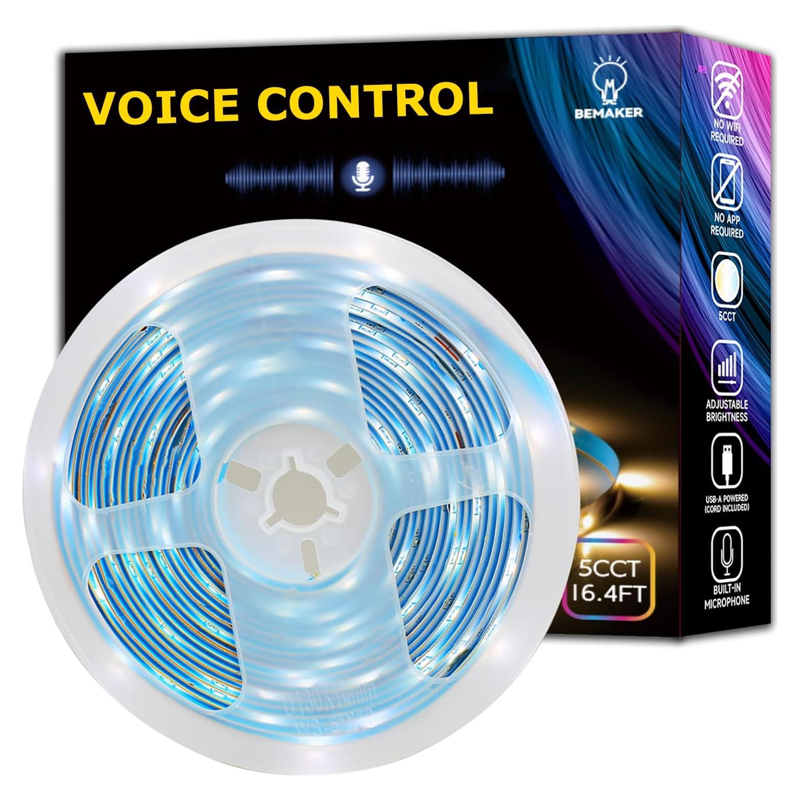 Tira de luces LED inteligentes BEMAKER 2700K-5000K USB