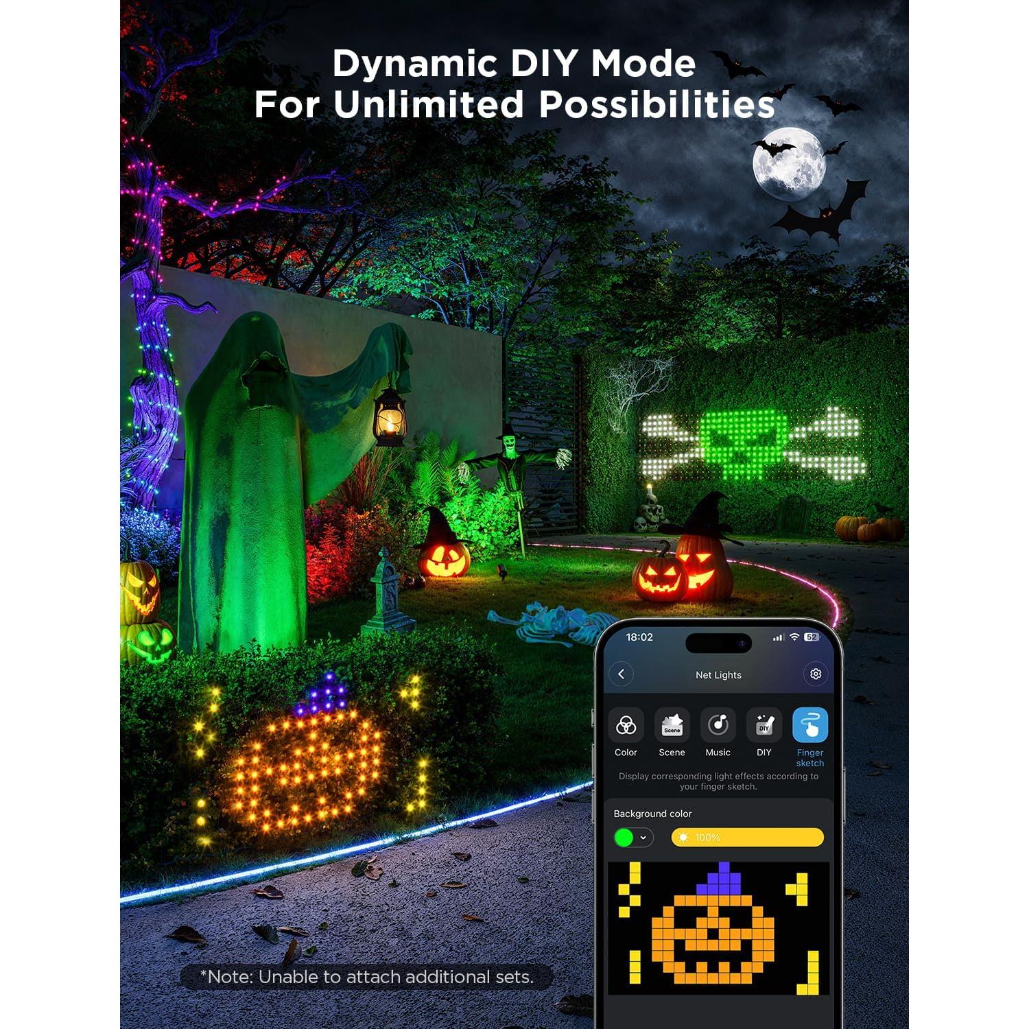 Luces de Red para Exterior Govee H6810, 240 LEDs RGBIC IP65