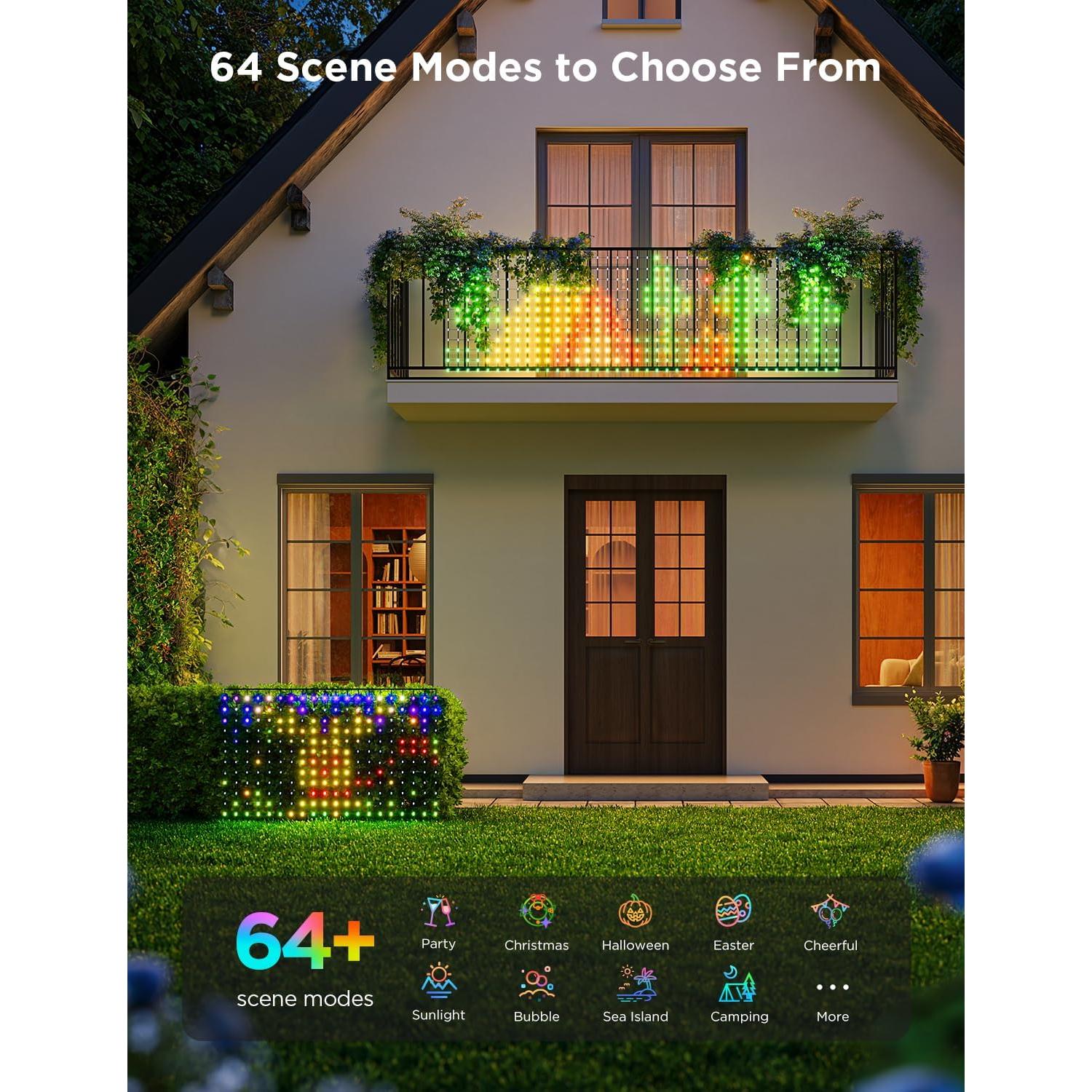 Luces de Red para Exterior Govee H6810, 240 LEDs RGBIC IP65