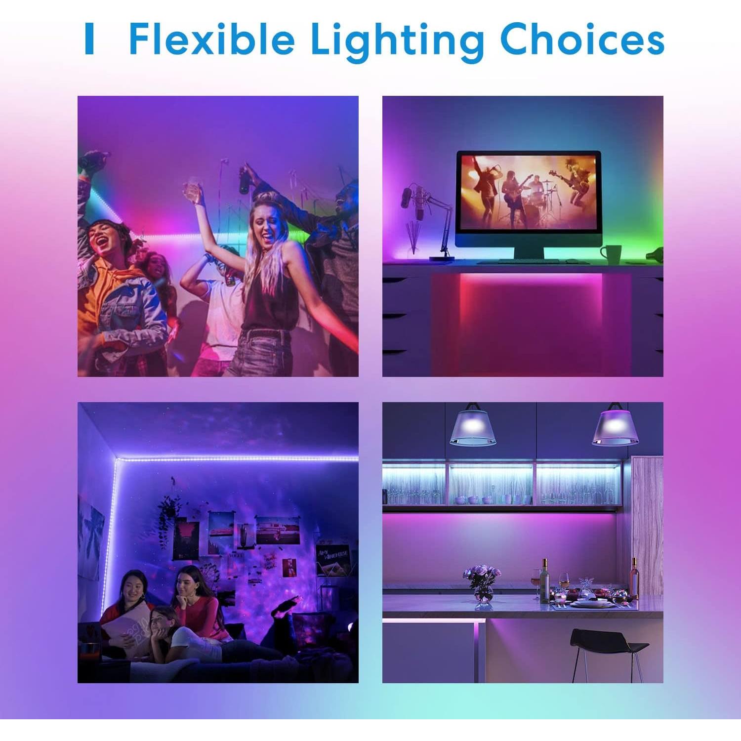 Tira LED Inteligente Meross 5m RGB HomeKit Control Voz