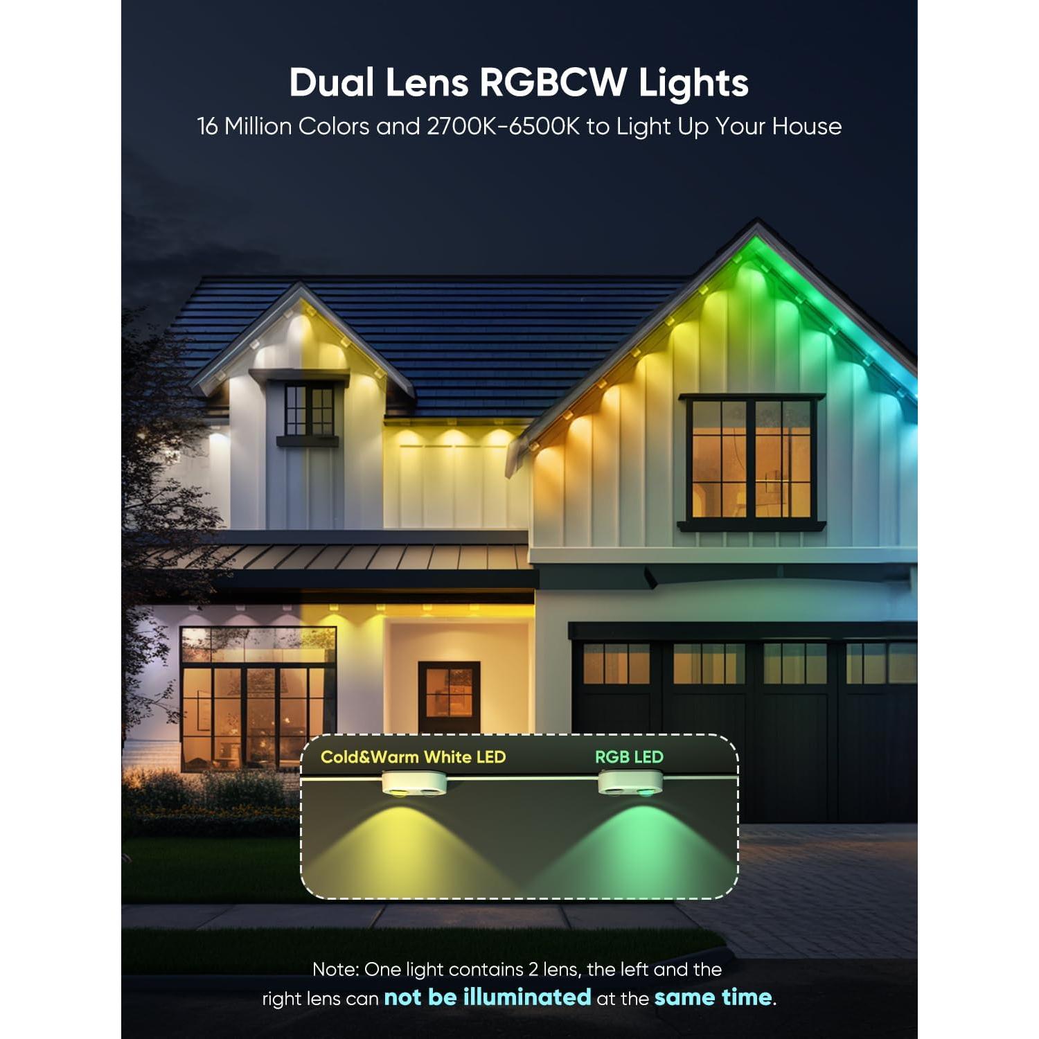 Cadena de Luces LED Inteligentes APPECK 61m IP67 RGB y Blanca