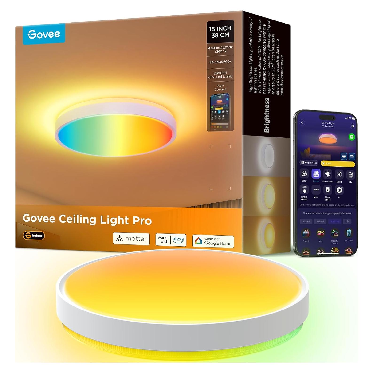 Luz de Techo Inteligente Govee 4300LM RGBIC 38cm