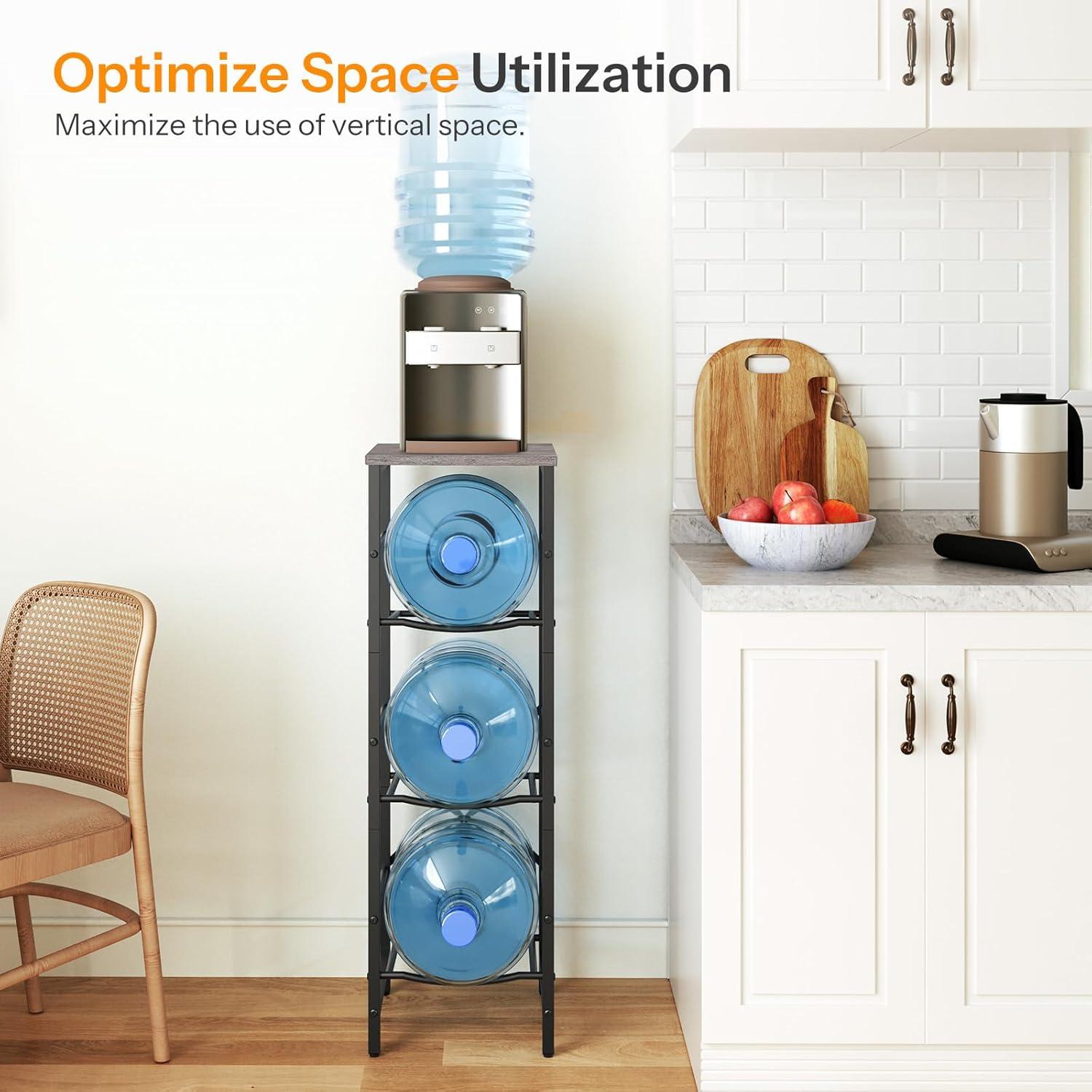 Soporte para Botellas HOOBRO 3 Niveles Industrial Greige