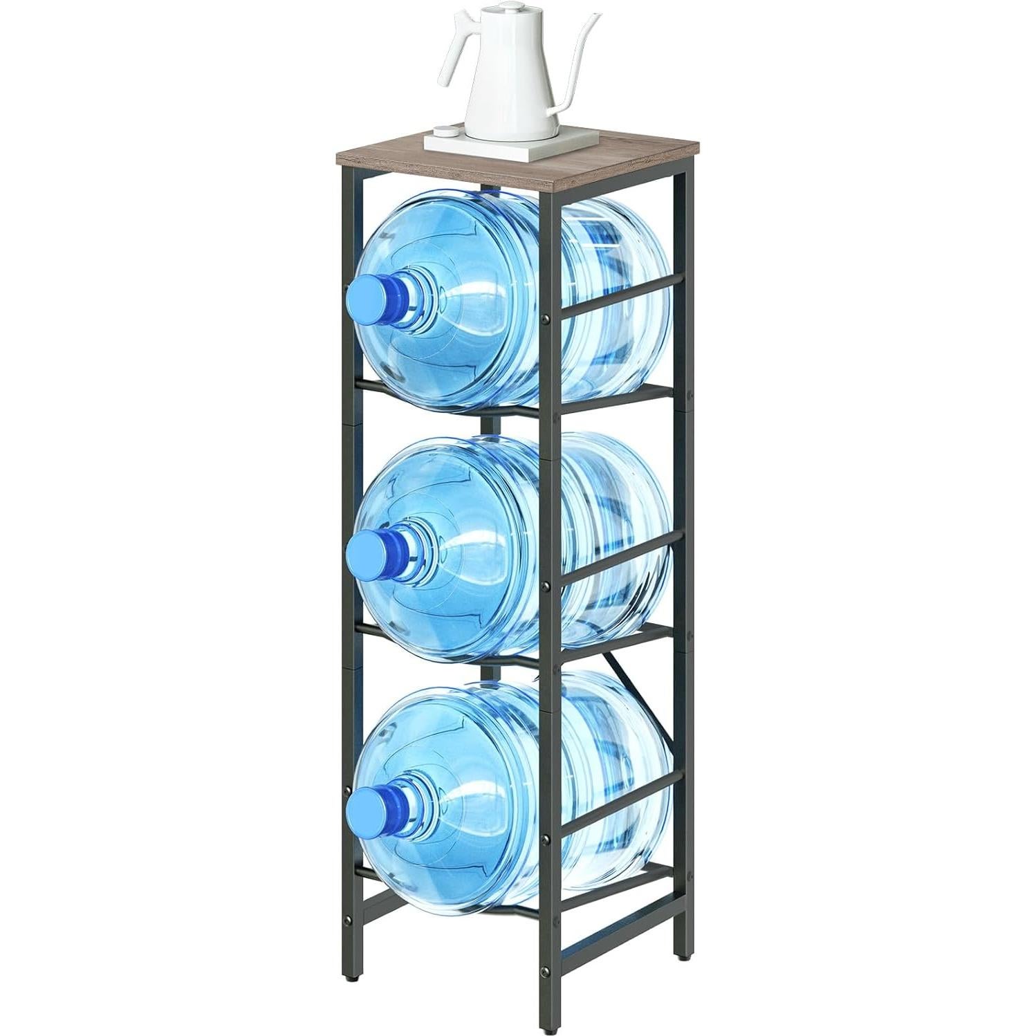 Soporte para Botellas HOOBRO 3 Niveles Industrial Greige