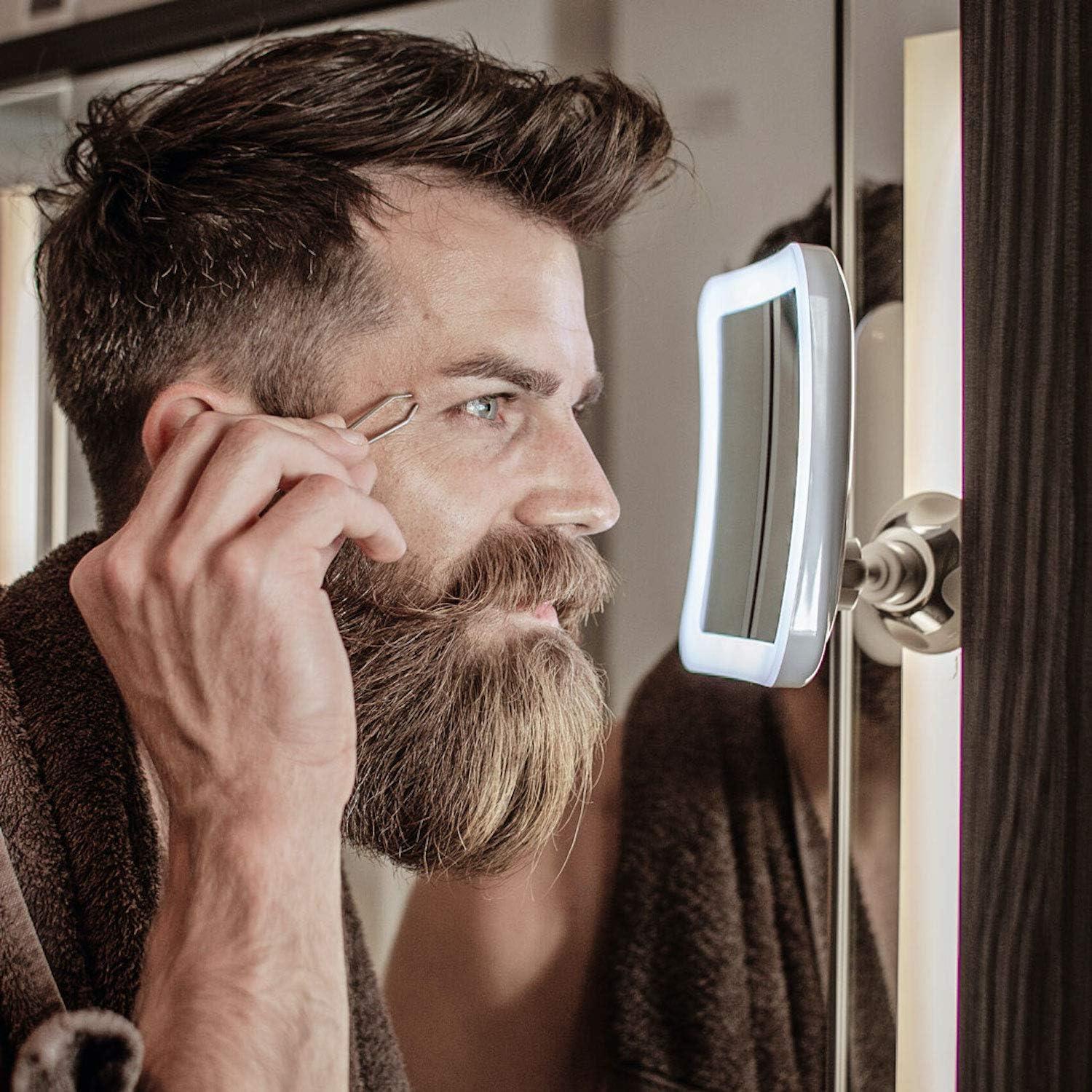 Espejo de Aumento Fancii 10x Recargable con Luz LED Regulable