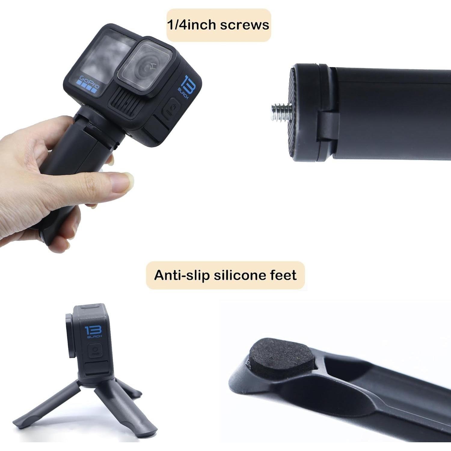 Trípode de Mesa PCTC para GoPro Hero 13 y DJI Osmo Pocket 3