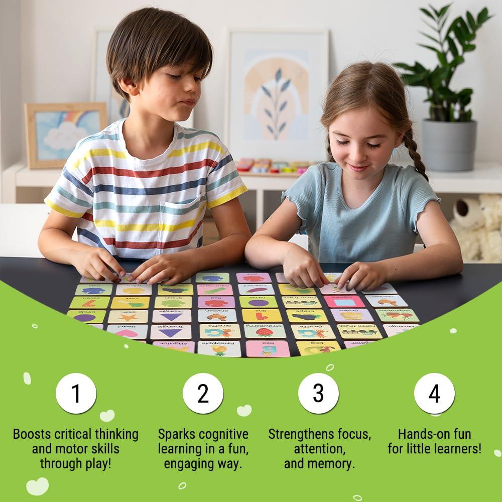 Juego de Memoria de Madera KidSweeties - 30x24.9cm - Para Niños 3-5 Años