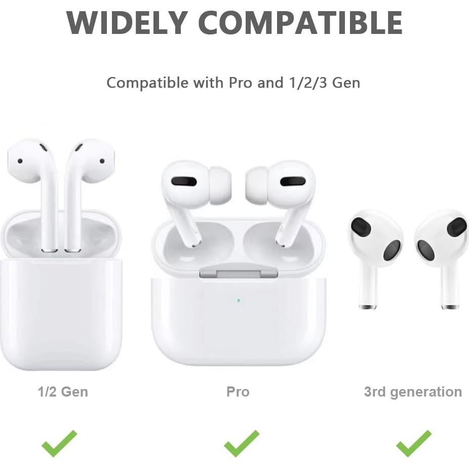 Ganchos para Oídos YINVA 2 Pares Ajustables para AirPods