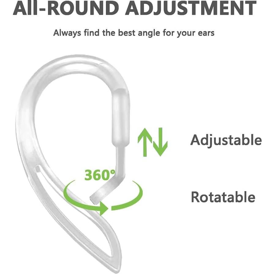 Ganchos para Oídos YINVA 2 Pares Ajustables para AirPods