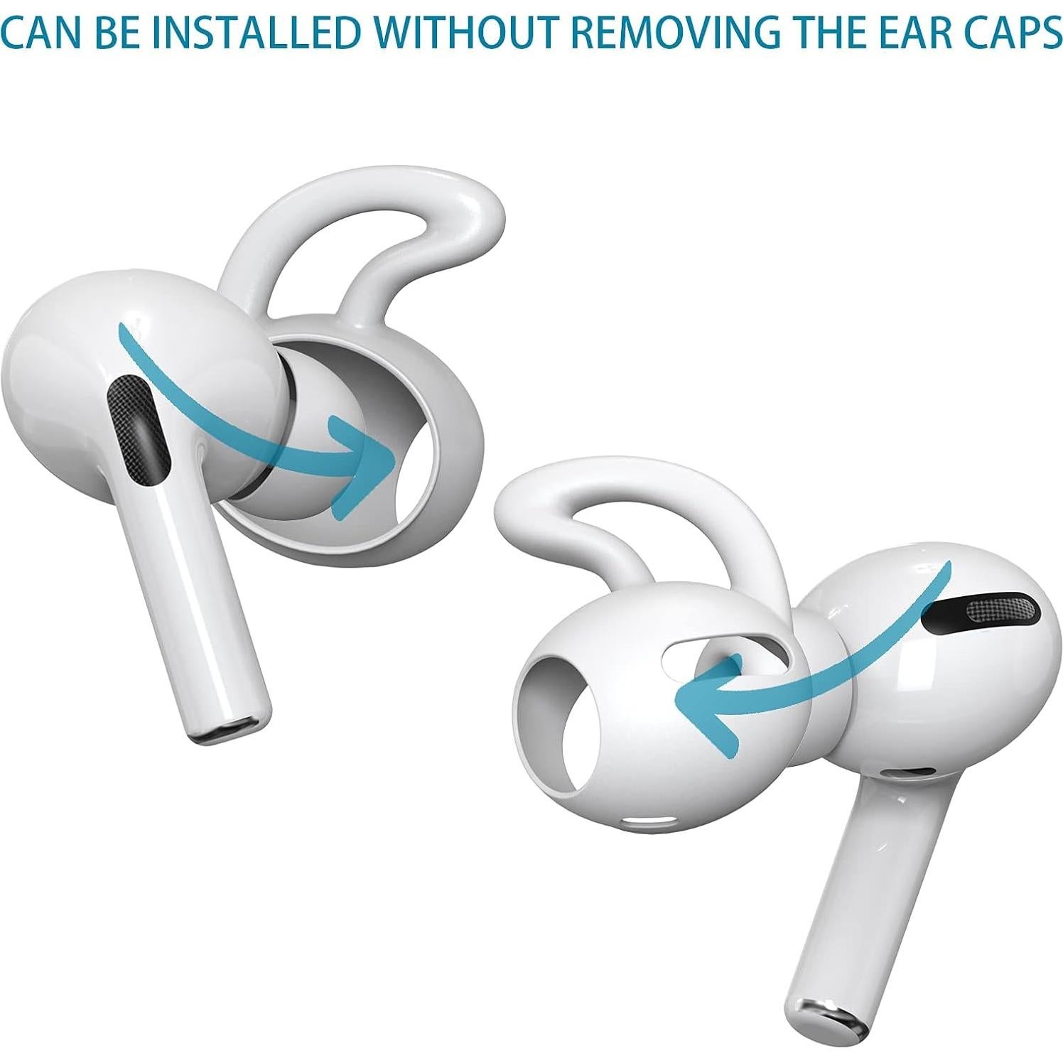 6 Pares de Tapas de Silicona para AirPods Pro + Funda