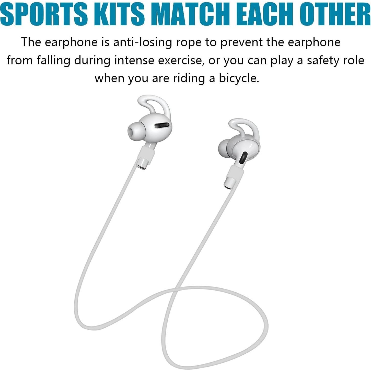 6 Pares de Tapas de Silicona para AirPods Pro + Funda