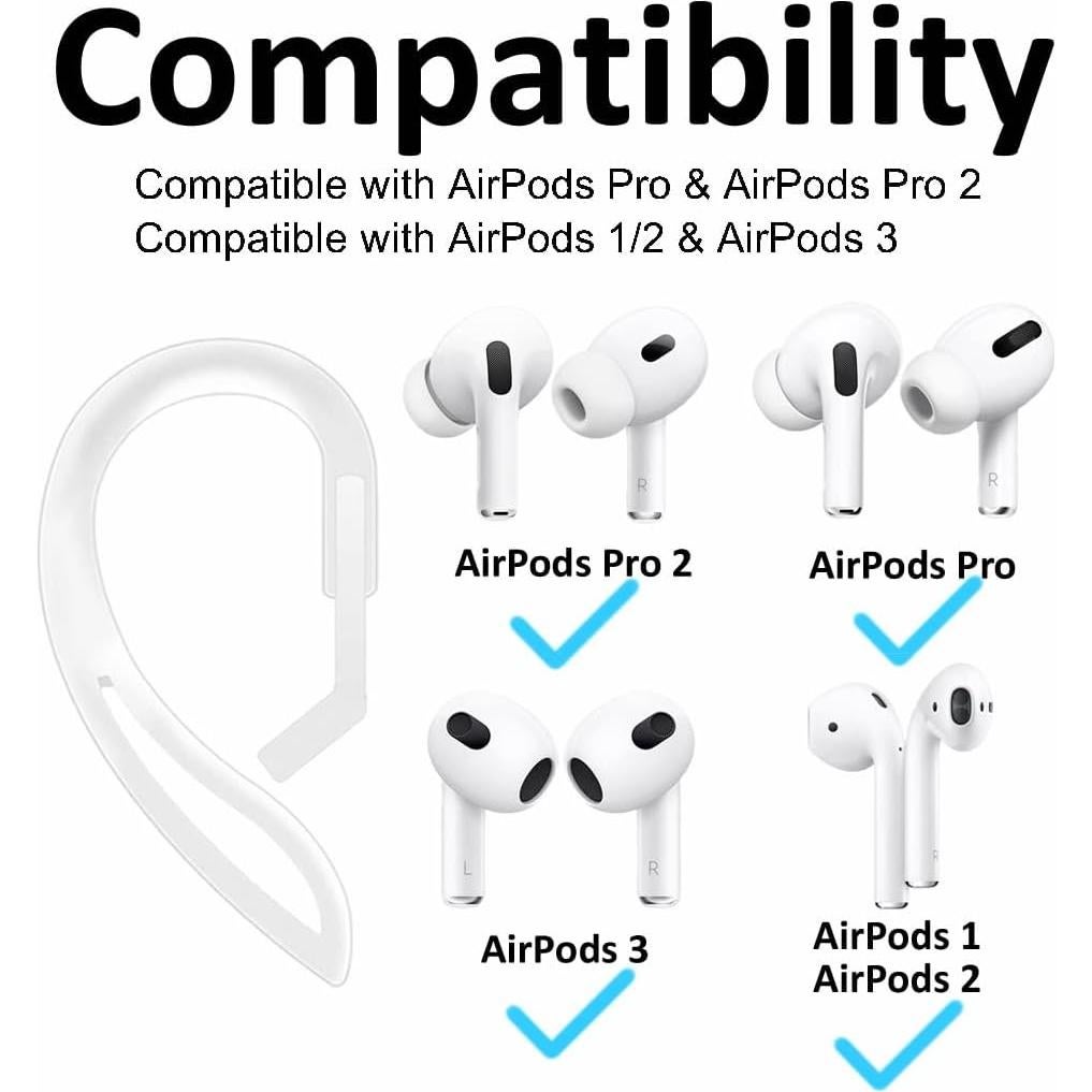 Ganchos de oído ajustables A-Focus para AirPods 4 y Pro 2