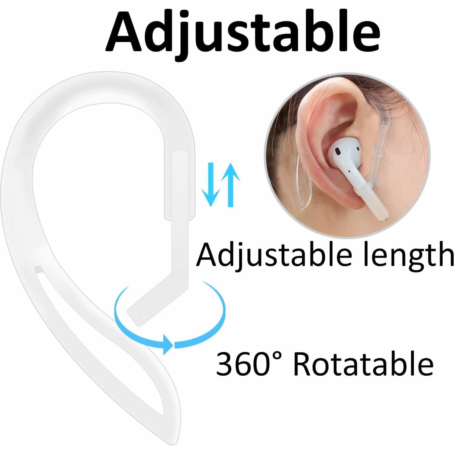 Ganchos de oído ajustables A-Focus para AirPods 4 y Pro 2