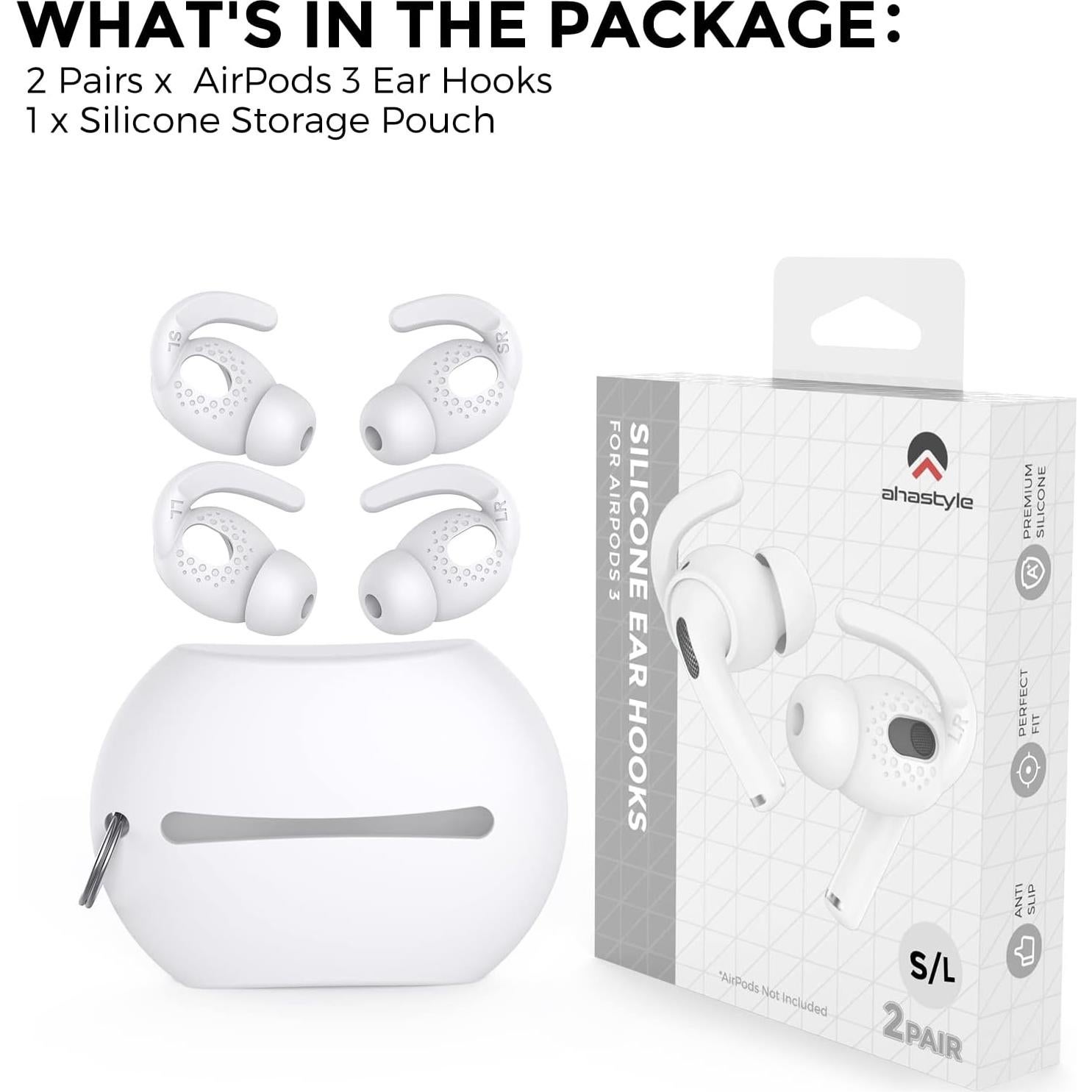Cubierta de Ganchos para Orejas AhaStyle AirPods 3 - Silicona