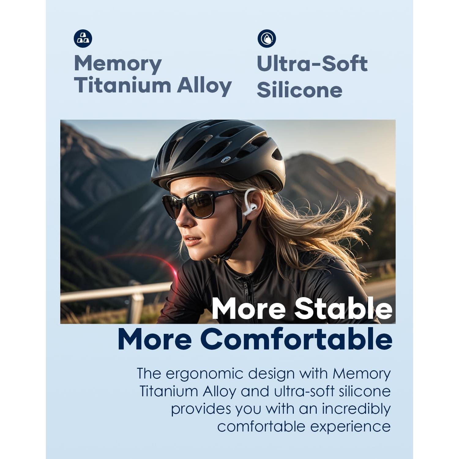 Ganchos de Oreja Gcioii para AirPods Pro 3/2/1 y AirPods 3 - Titanio