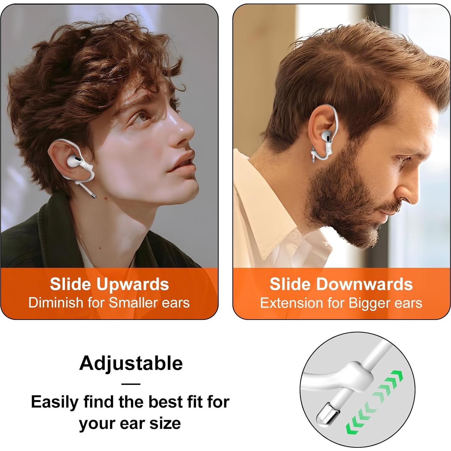 Ganchos para Oídos Haireca para AirPods Pro y 1-4 Ajustables