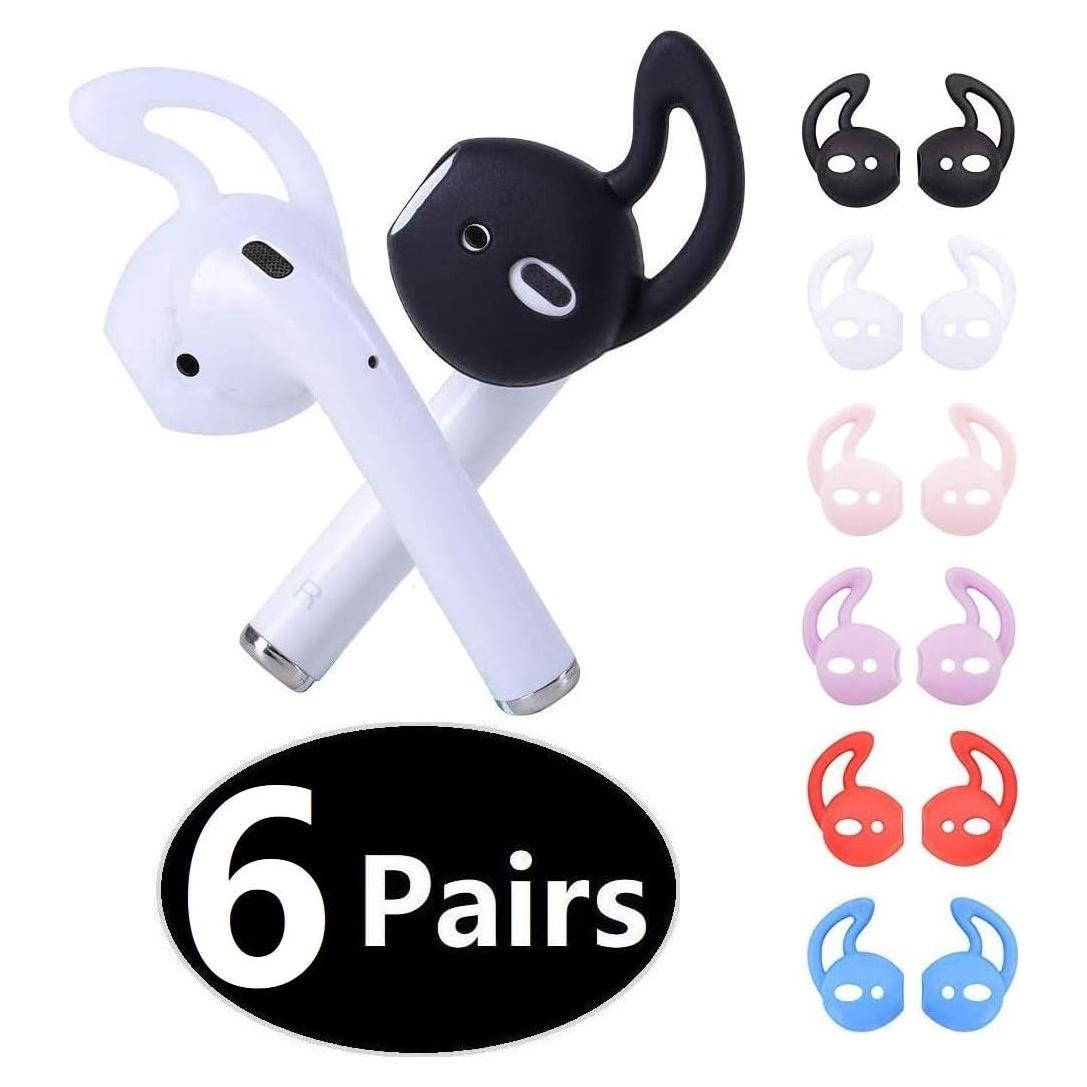 JNSA Ganchos de Silicona para Oídos 6 Pares Compatibles AirPods
