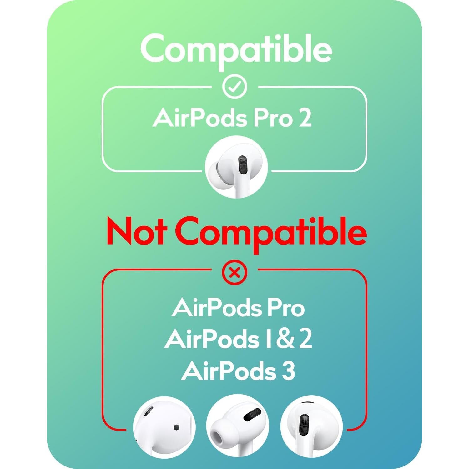 Gcioii Ganchos Antideslizantes para AirPods Pro 2 - 3 Pares