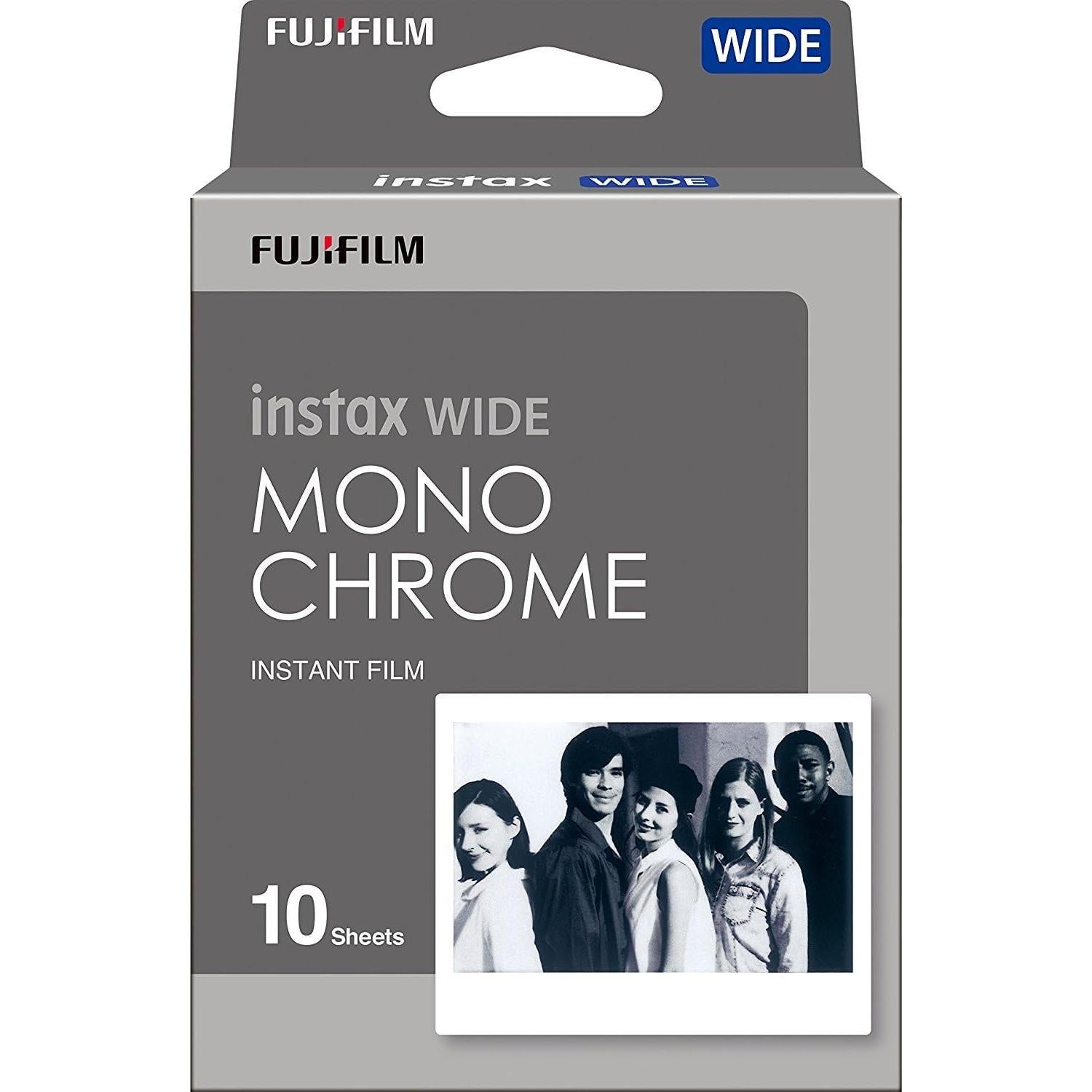 Película Monocromática Fujifilm Instax Wide 2 Paquetes de 10 Hojas