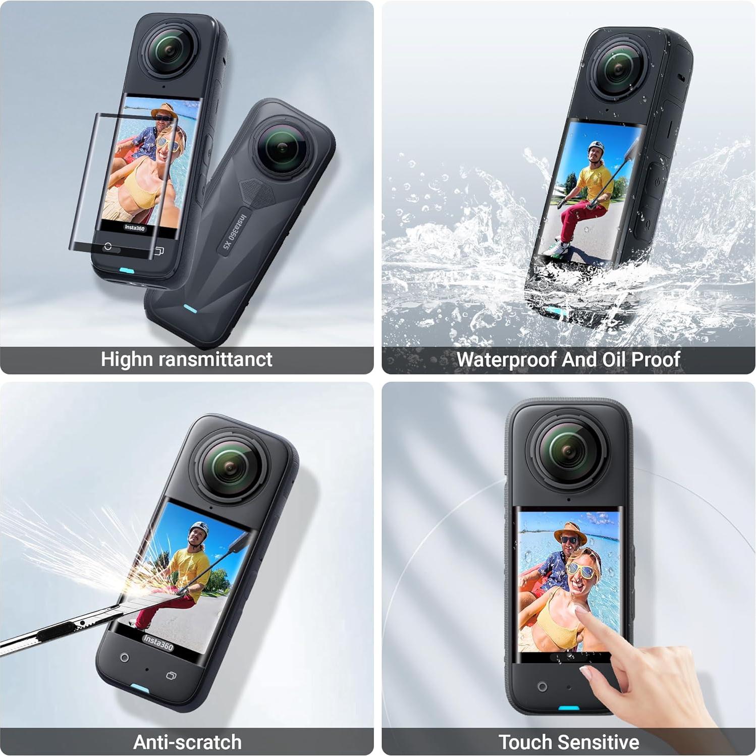 Funda CYNOVA para Insta360 X4/X5 con 2 protectores de pantalla