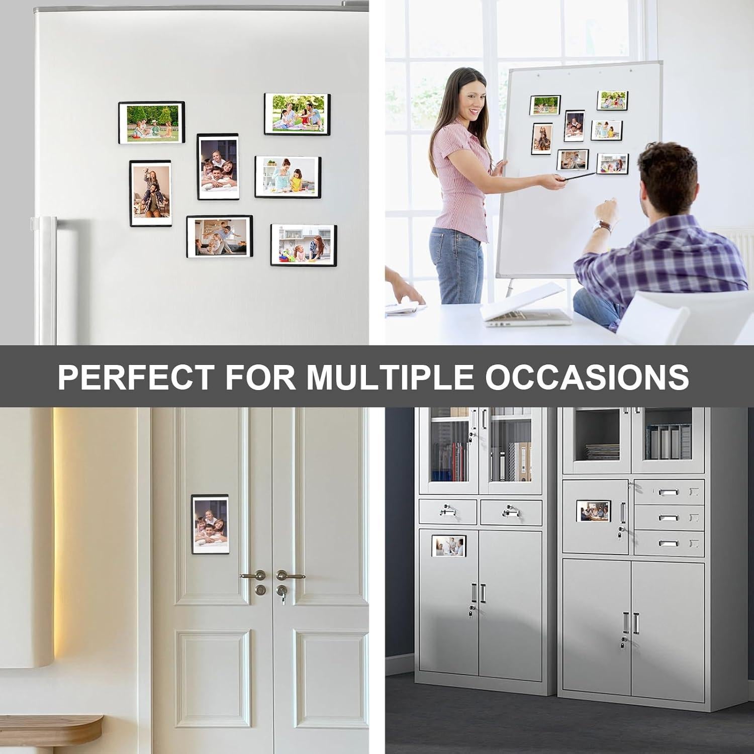 Marco de Imagen Magnético Mingting, 12 Unidades, Negro