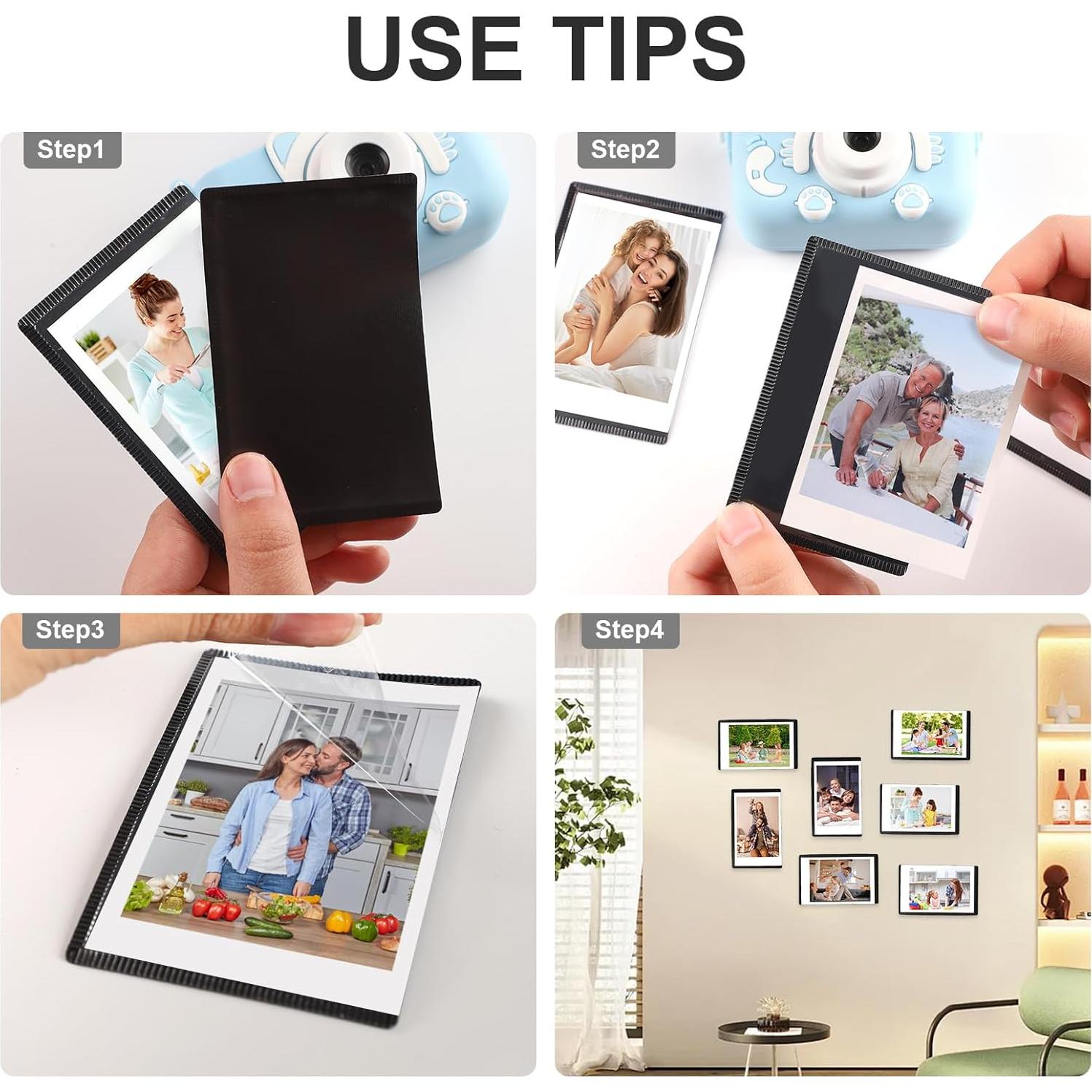 Marco de Imagen Magnético Mingting, 12 Unidades, Negro