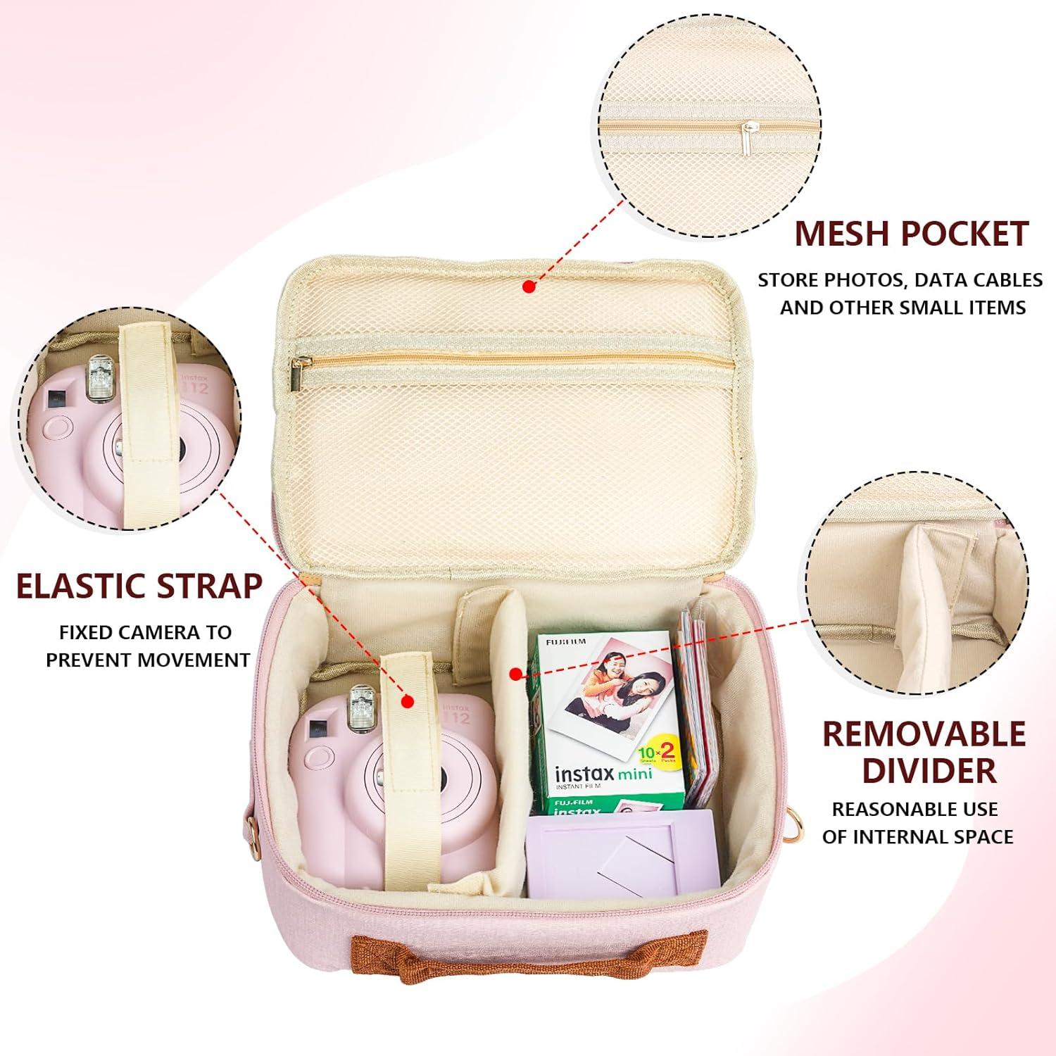 Bolsa Protectora WOGOZAN para Fujifilm Instax Mini Rosa