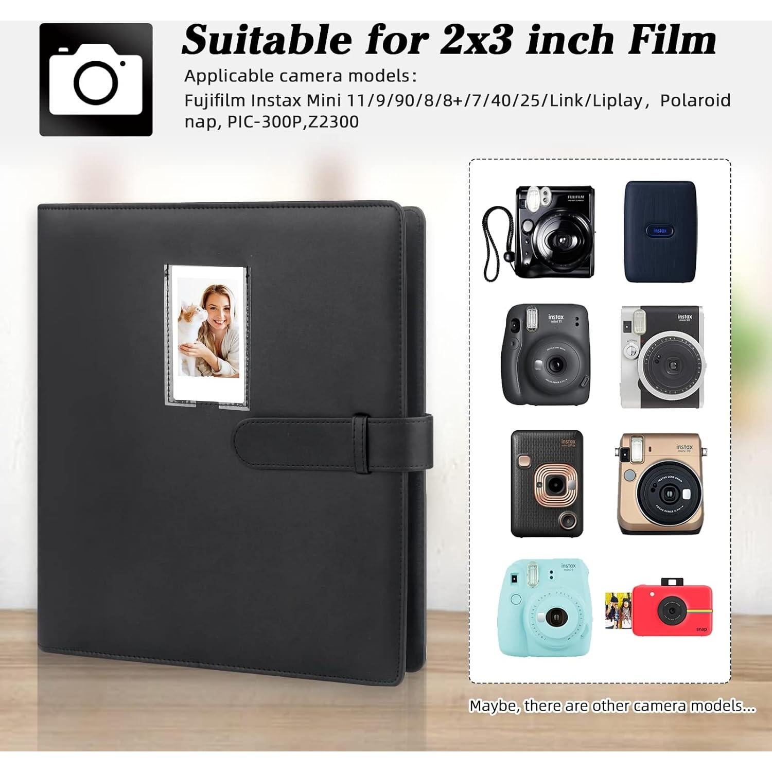 Álbum de Fotos Mini Ruibytree 640 Bolsillos Negro