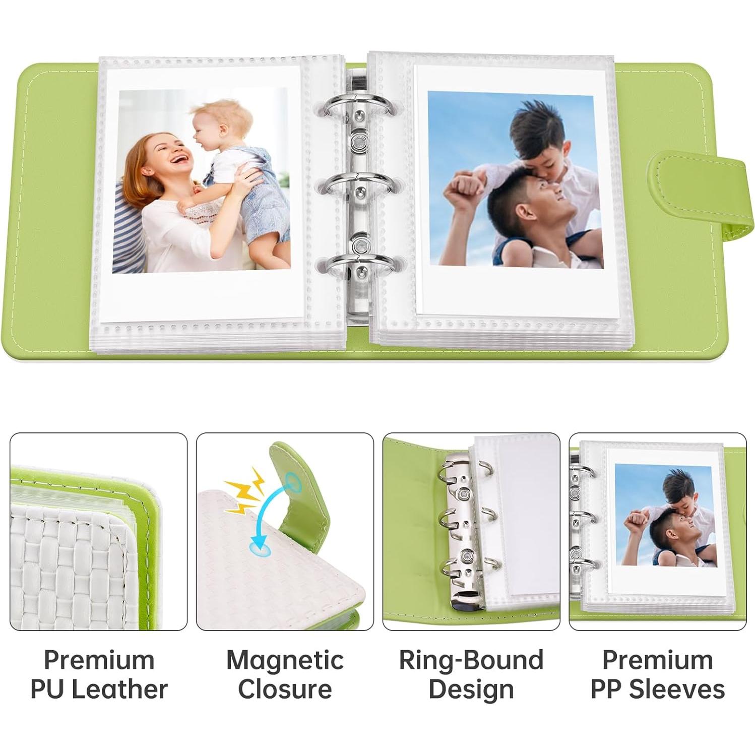 Paquete de 2 Álbumes de Fotos Mini Aphlos 40 Páginas Patrones