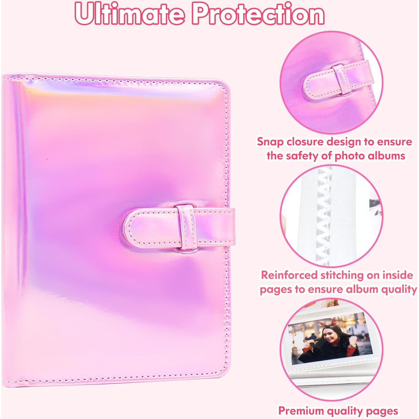 Álbum de Fotos Tugle para Fujifilm Instax Mini 64 Fotos Rosa