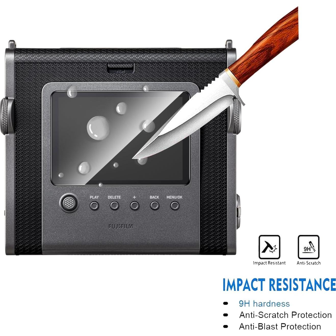 Protector de Pantalla Vidrio Templado Natbok para Fujifilm Instax Wide EVO - 2 Unidades