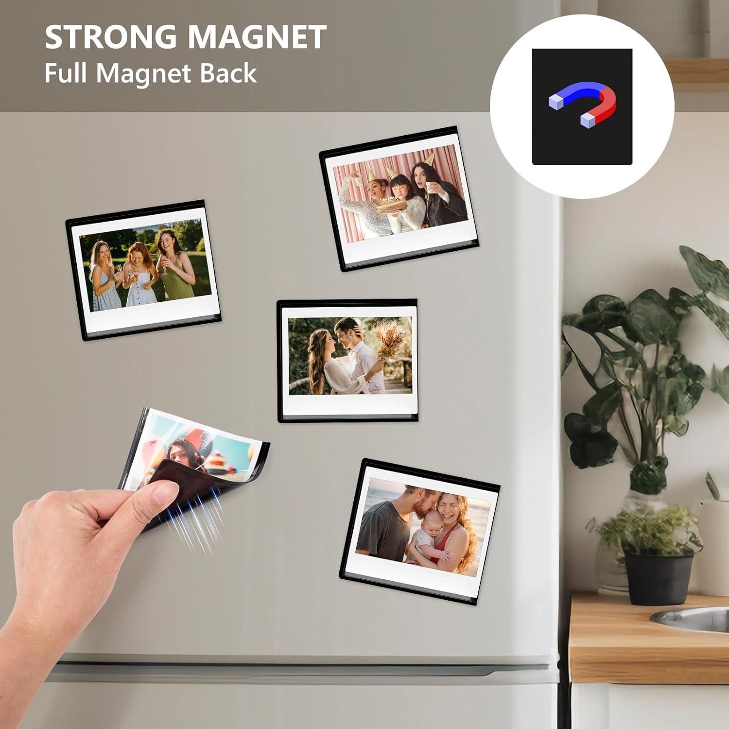 Paquete de 5 Marcos de Fotos Magnéticos HIYQIN para Instax Wide