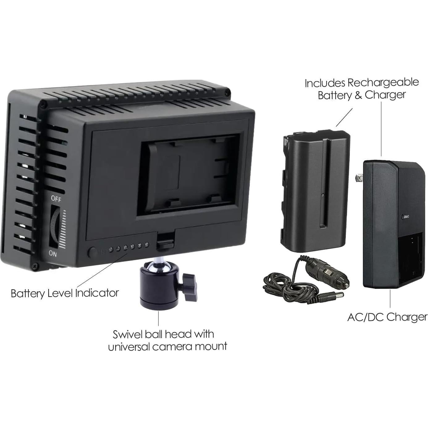 Luz de Video LED 100W Digital Nc, 160 LEDs, 5600K-3200K