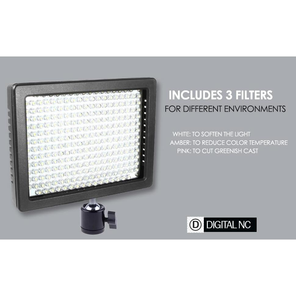 Luz de Video LED 100W Digital Nc, 160 LEDs, 5600K-3200K
