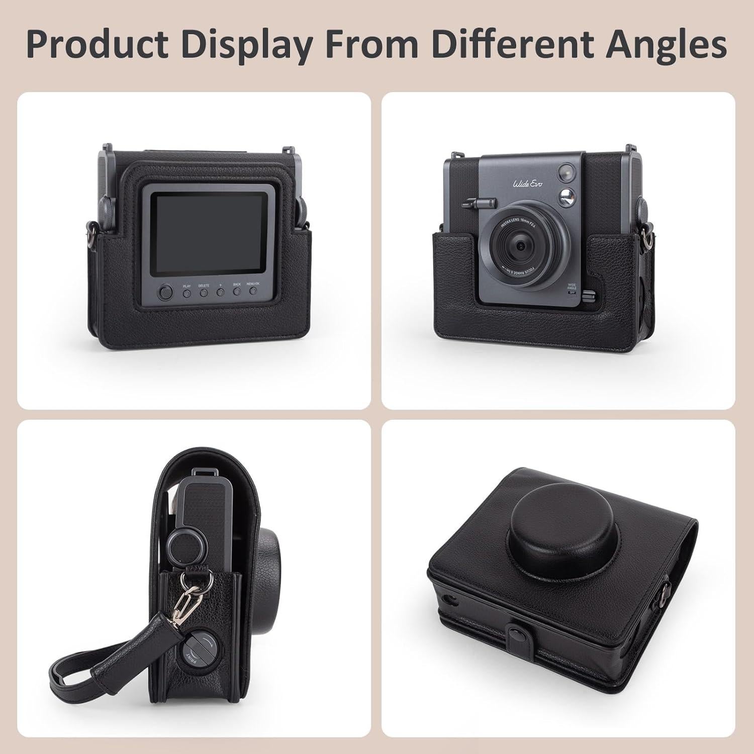 Funda Protectora MUZIRI KINOKOO para Cámara Instax Wide EVO - Cuero PU