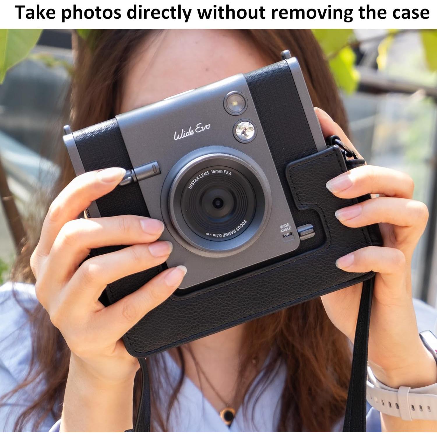 Funda Protectora MUZIRI KINOKOO para Cámara Instax Wide EVO - Cuero PU