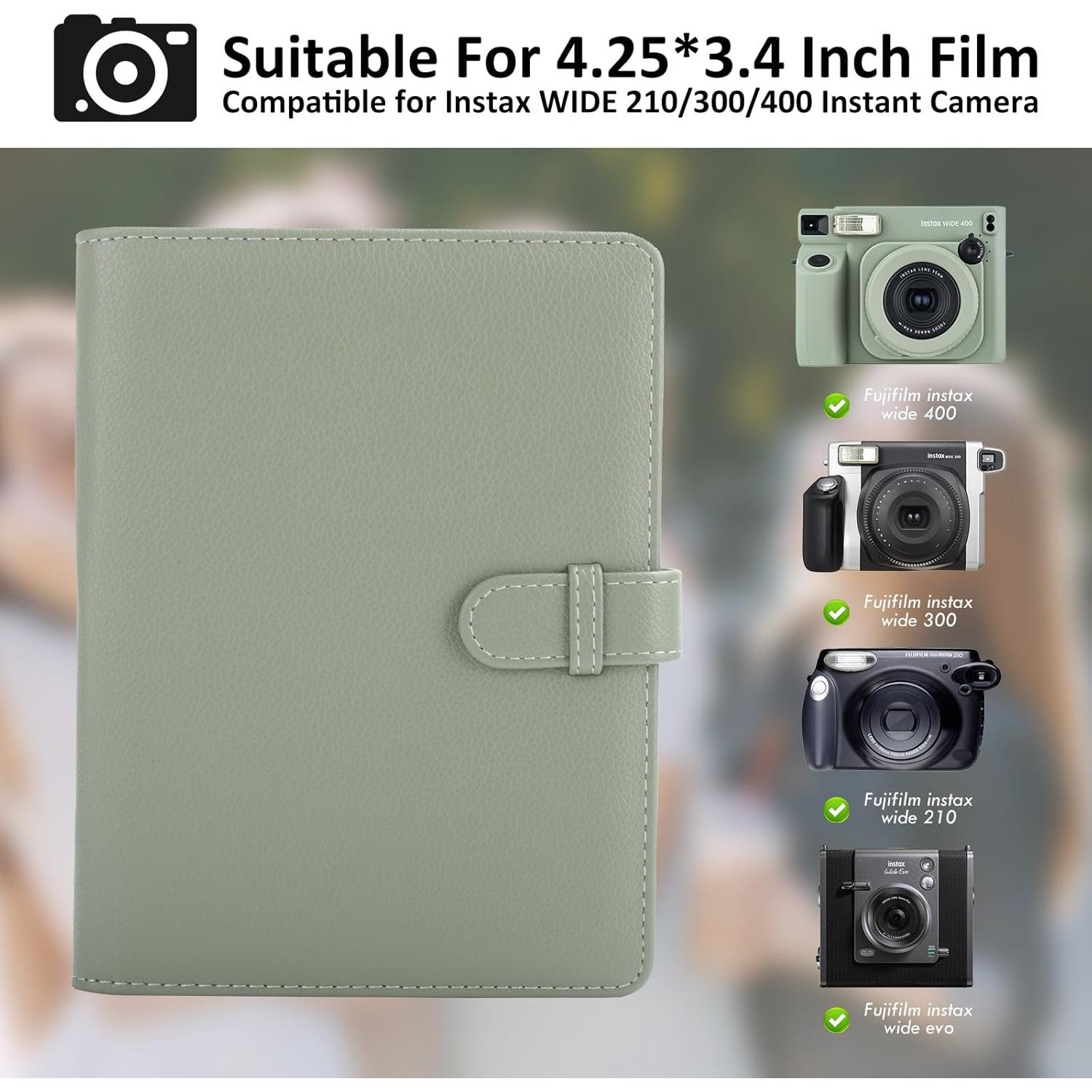 Álbum de Fotos MUZIRI KINOKOO Verde 80 Bolsillos para Instax