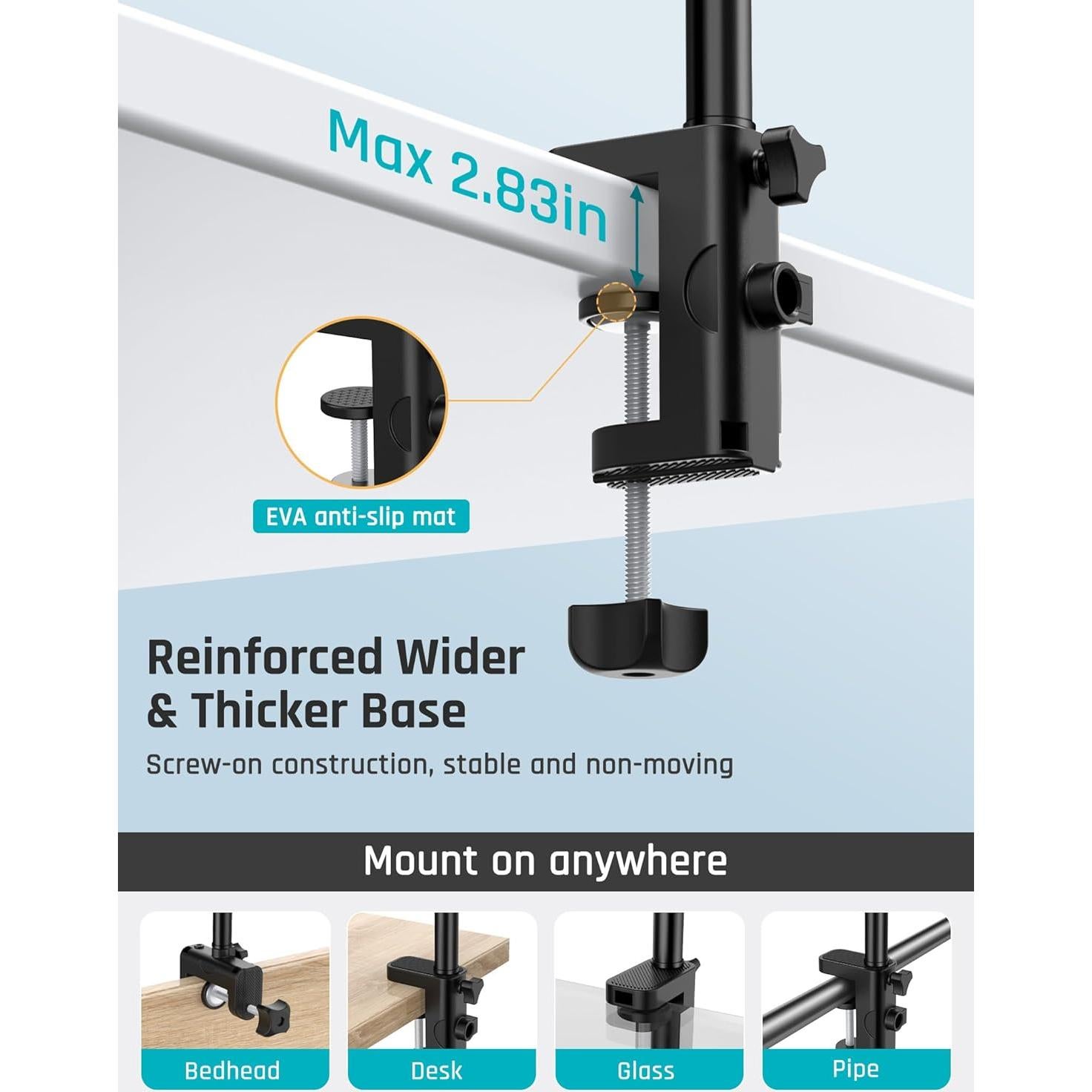 Soporte Universal para Tabletas y Teléfonos SHAWE - 2 Abrazaderas