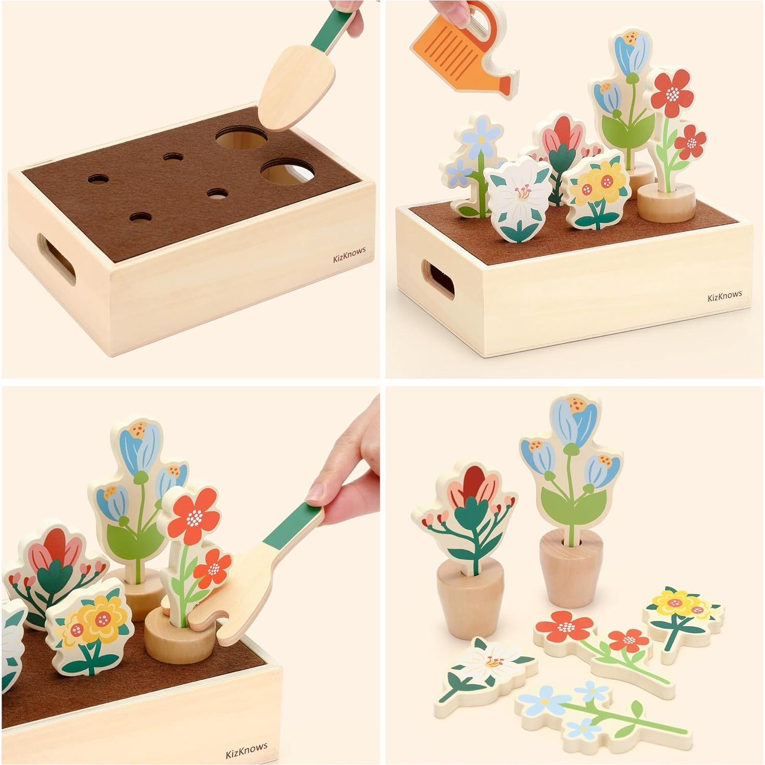 Juego de Jardín de Madera KizKnows para Niños 3+ Años