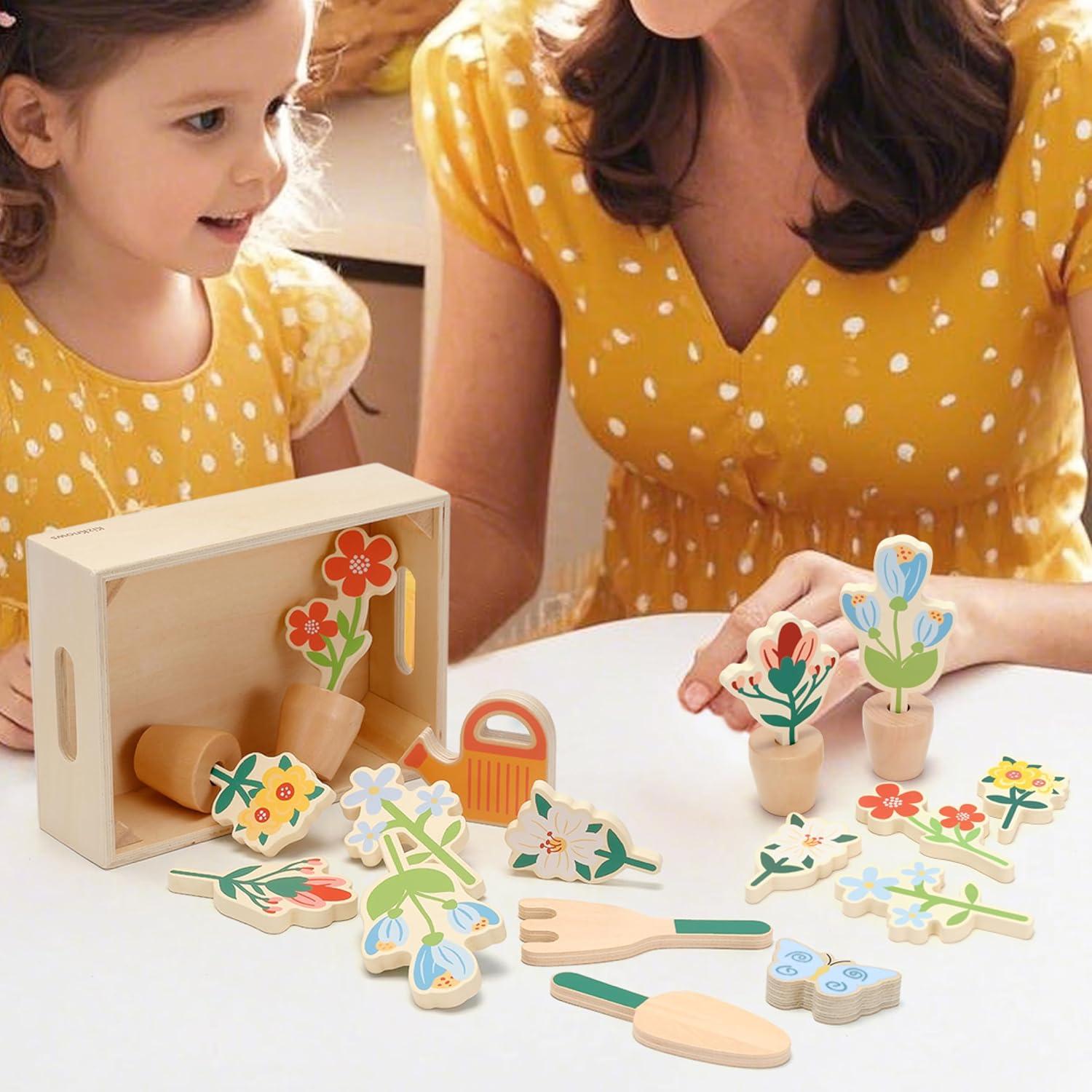 Juego de Jardín de Madera KizKnows para Niños 3+ Años