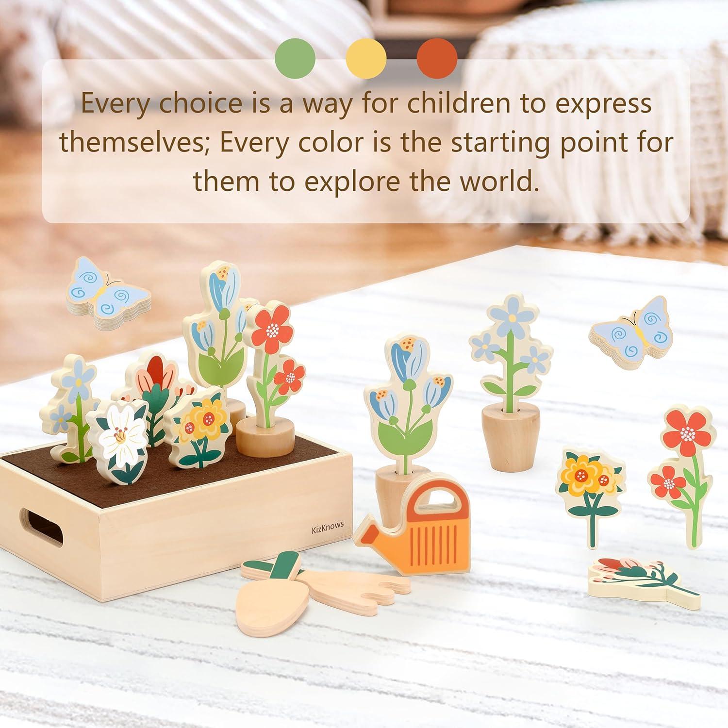 Juego de Jardín de Madera KizKnows para Niños 3+ Años