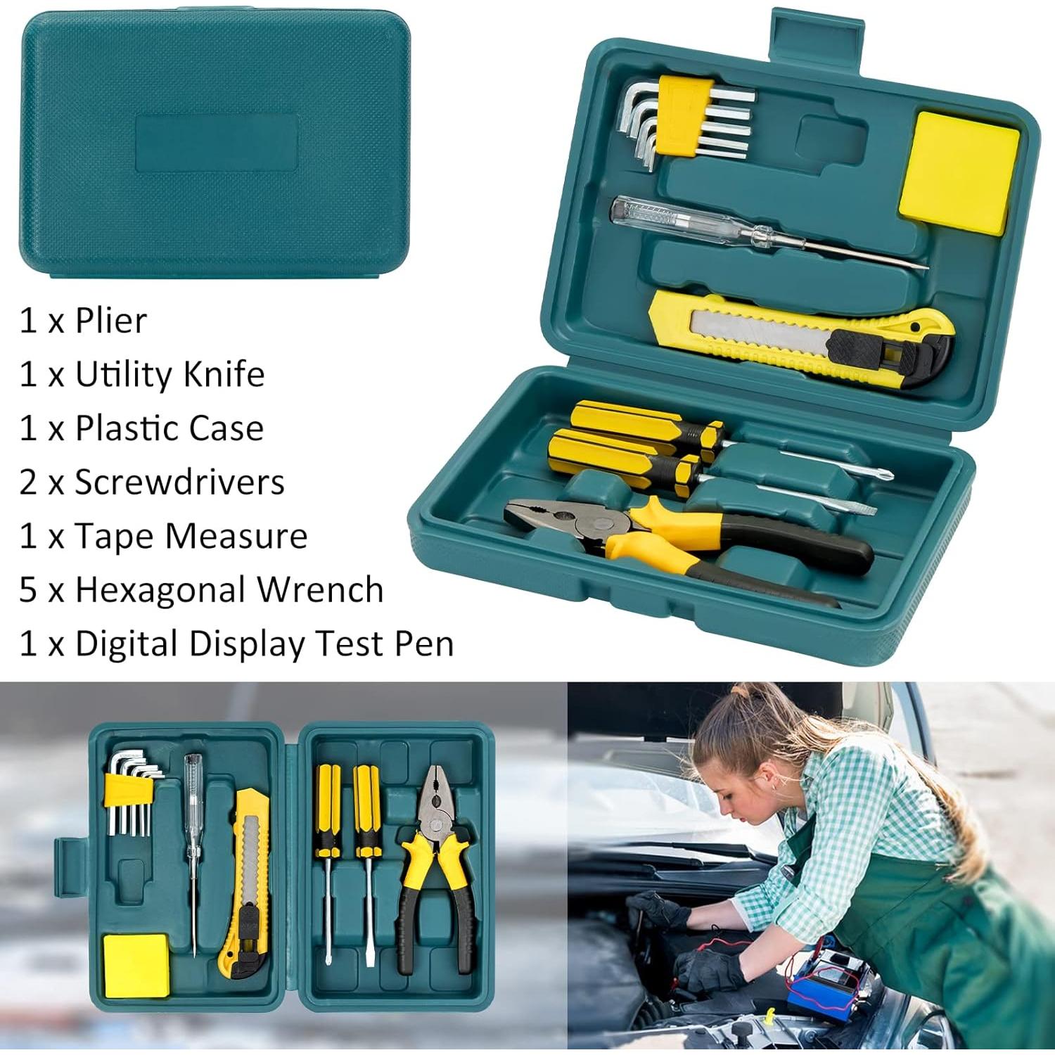 Kit de Emergencia en Carretera AUTODECO 72 Piezas con Primeros Auxilios