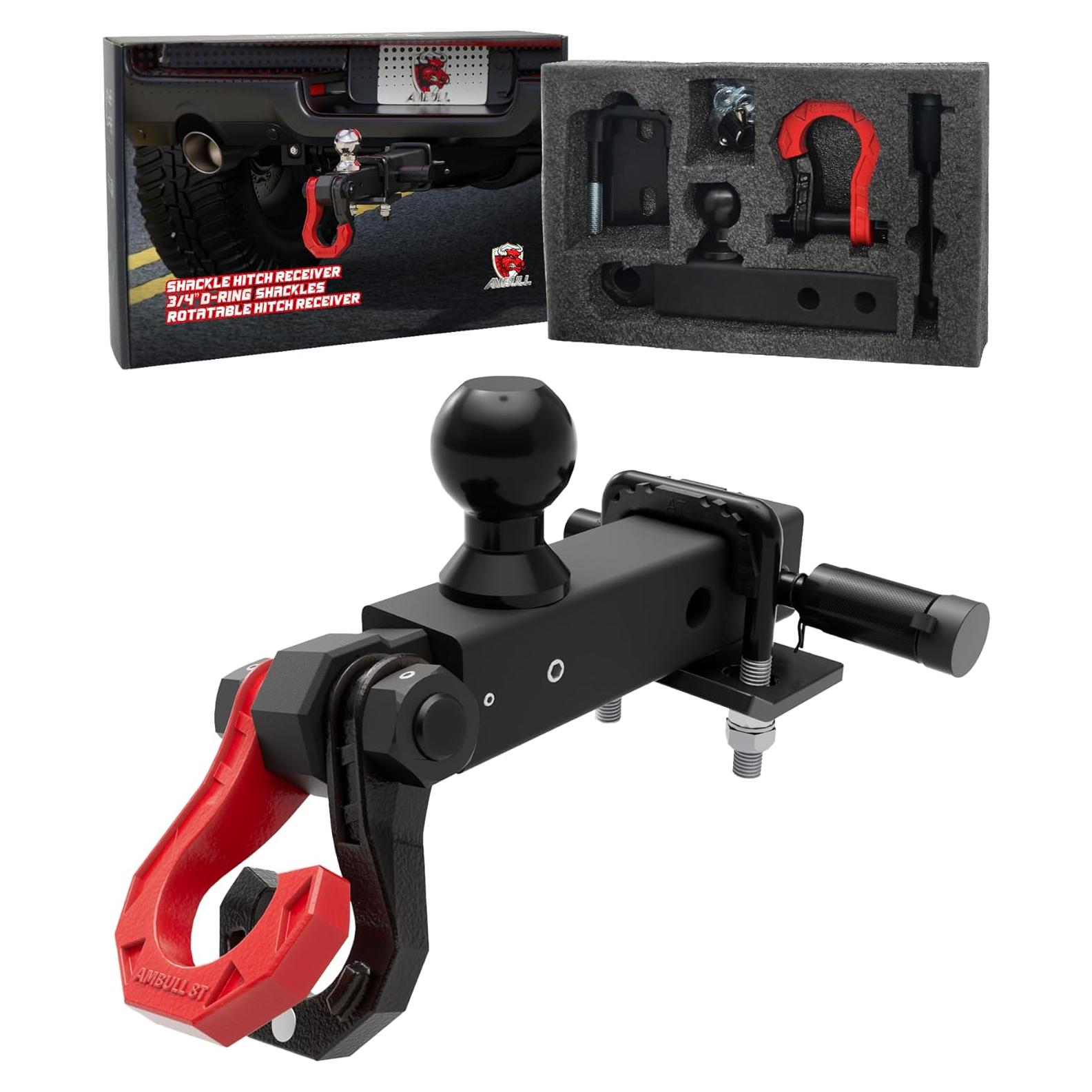 Enganche de Remolque Rotatable AMBULL 2" con Gancho en D