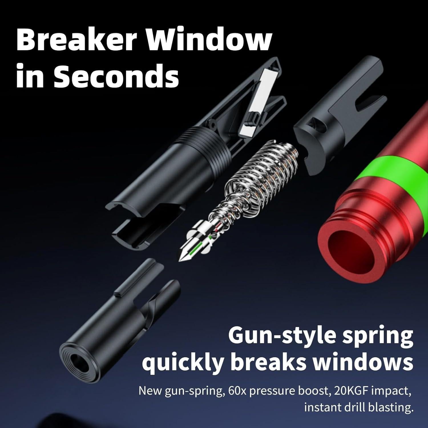 Rompeventanas y cortador de cinturón Seoulish AEL2502 2 en 1