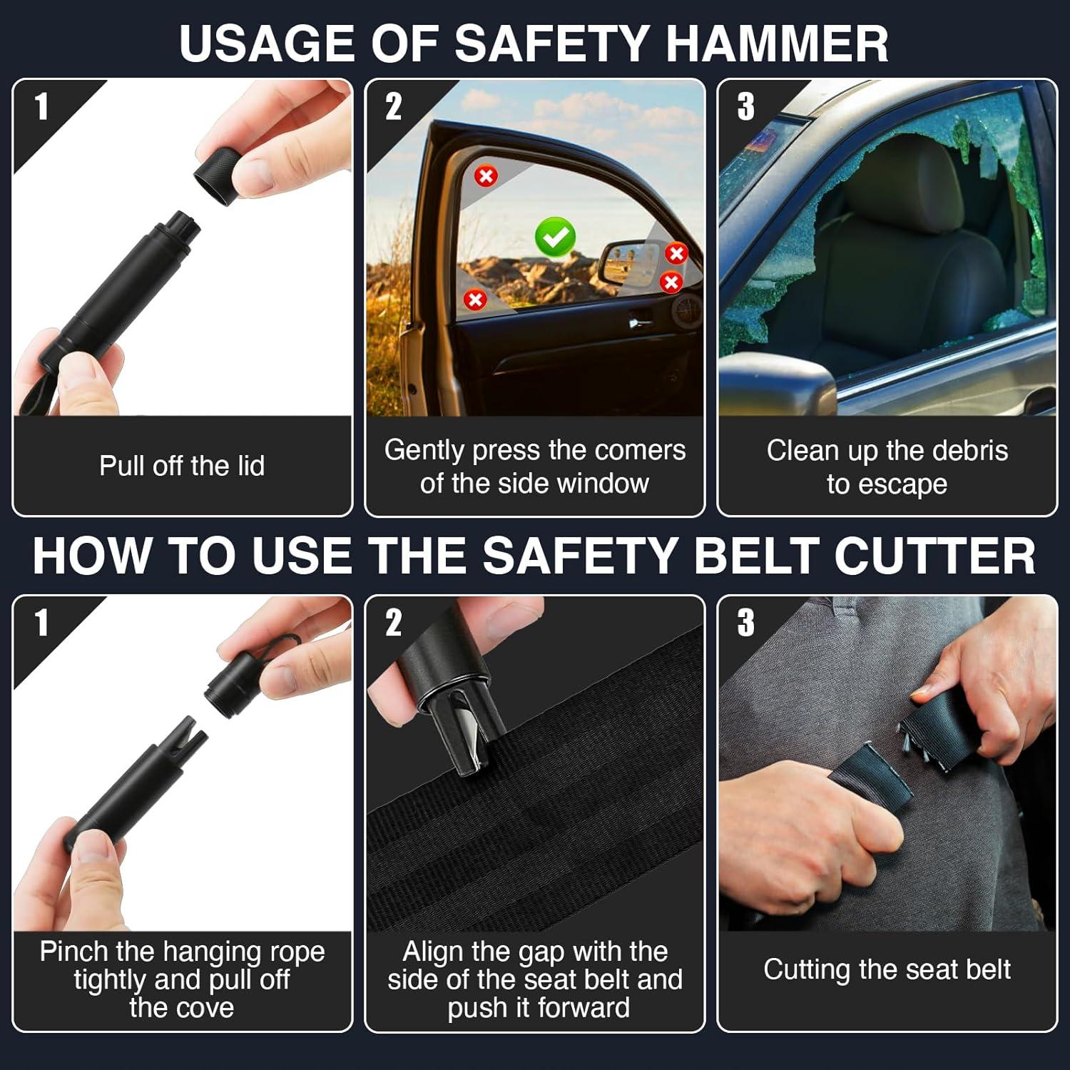 Juego de 2 Martillos de Seguridad Wenvastree para Automóvil