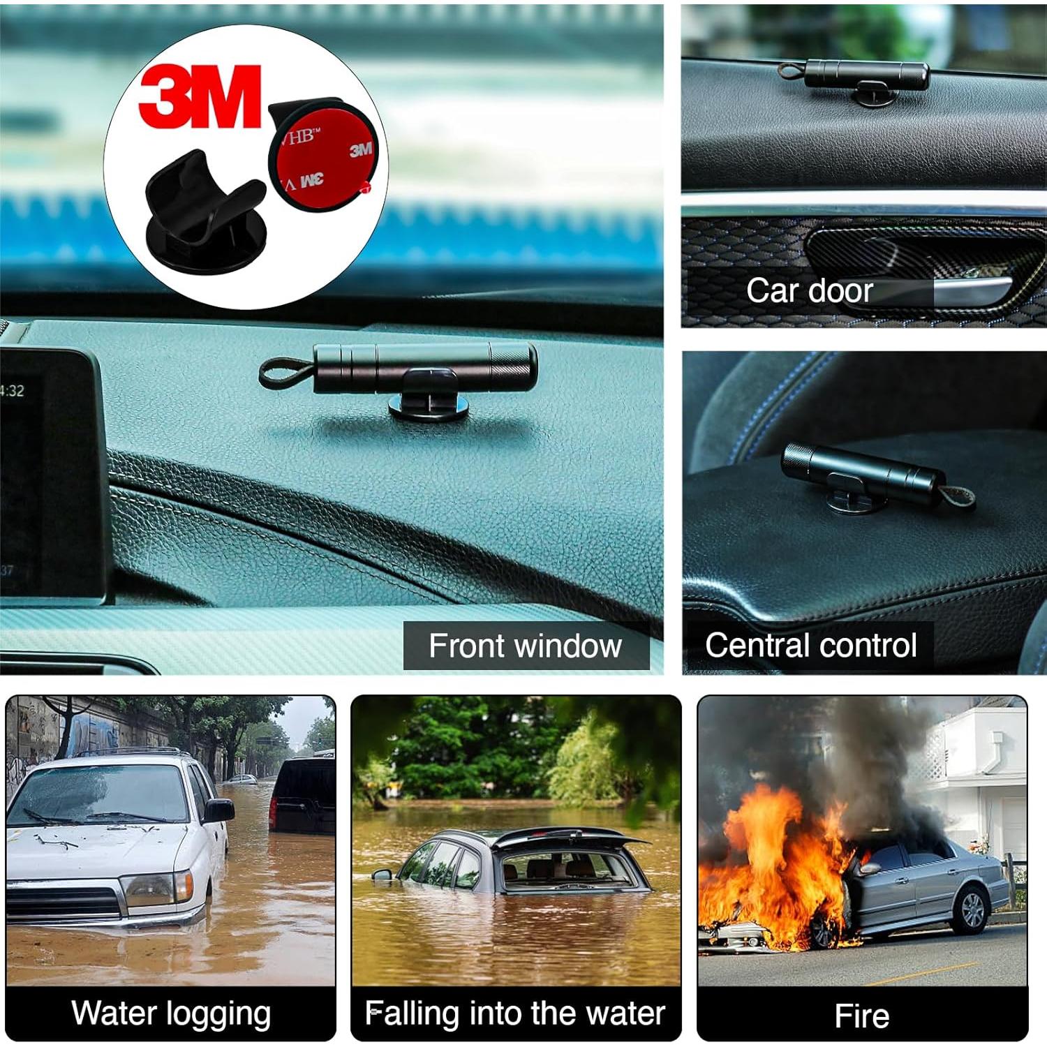 Juego de 2 Martillos de Seguridad Wenvastree para Automóvil