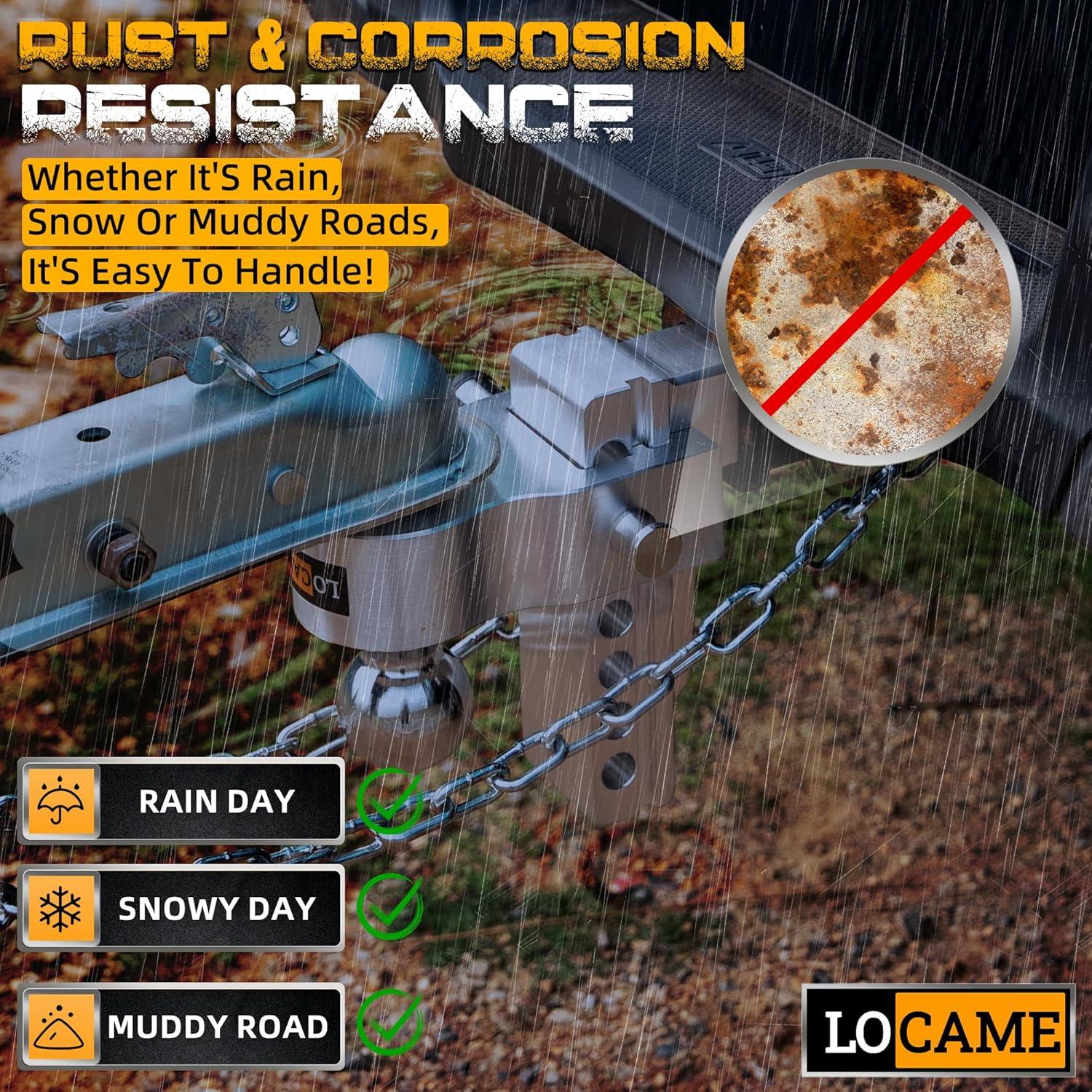 Enganche de Remolque Ajustable LOCAME 6" Aluminio 5,670 kg