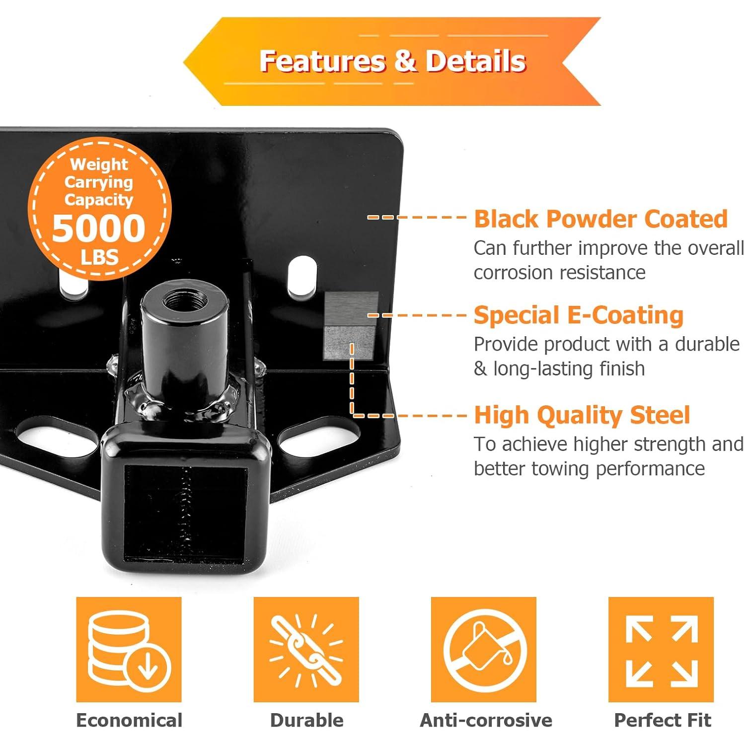 Enganche Trasero Clase 3 WeiSen 2" para Dodge Dakota 2005-2010 y Mitsubishi Raider 2006-2009