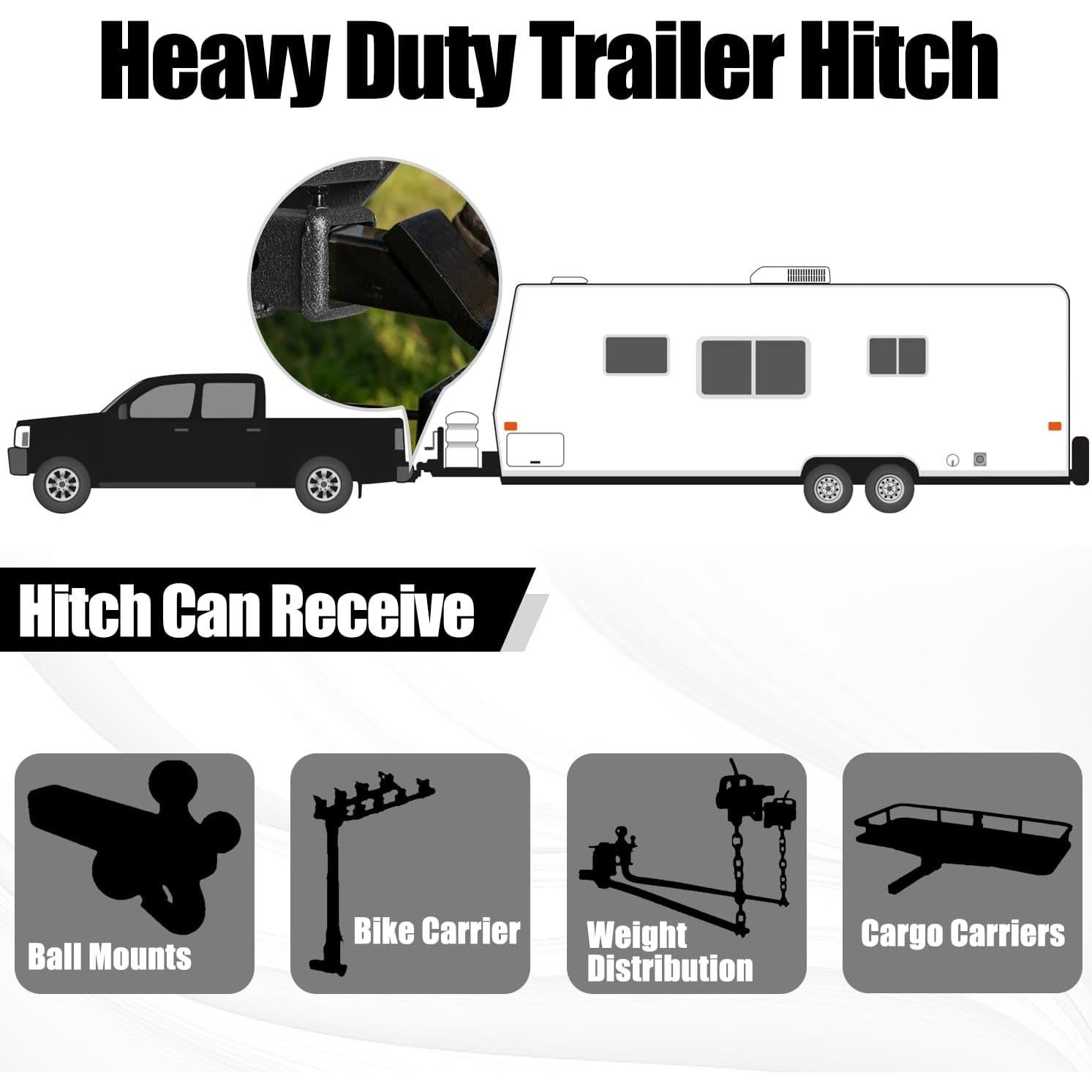 Enganche de Remolque Acero Clase 3 LUYWTE para Chevy Equinox 2005-2017